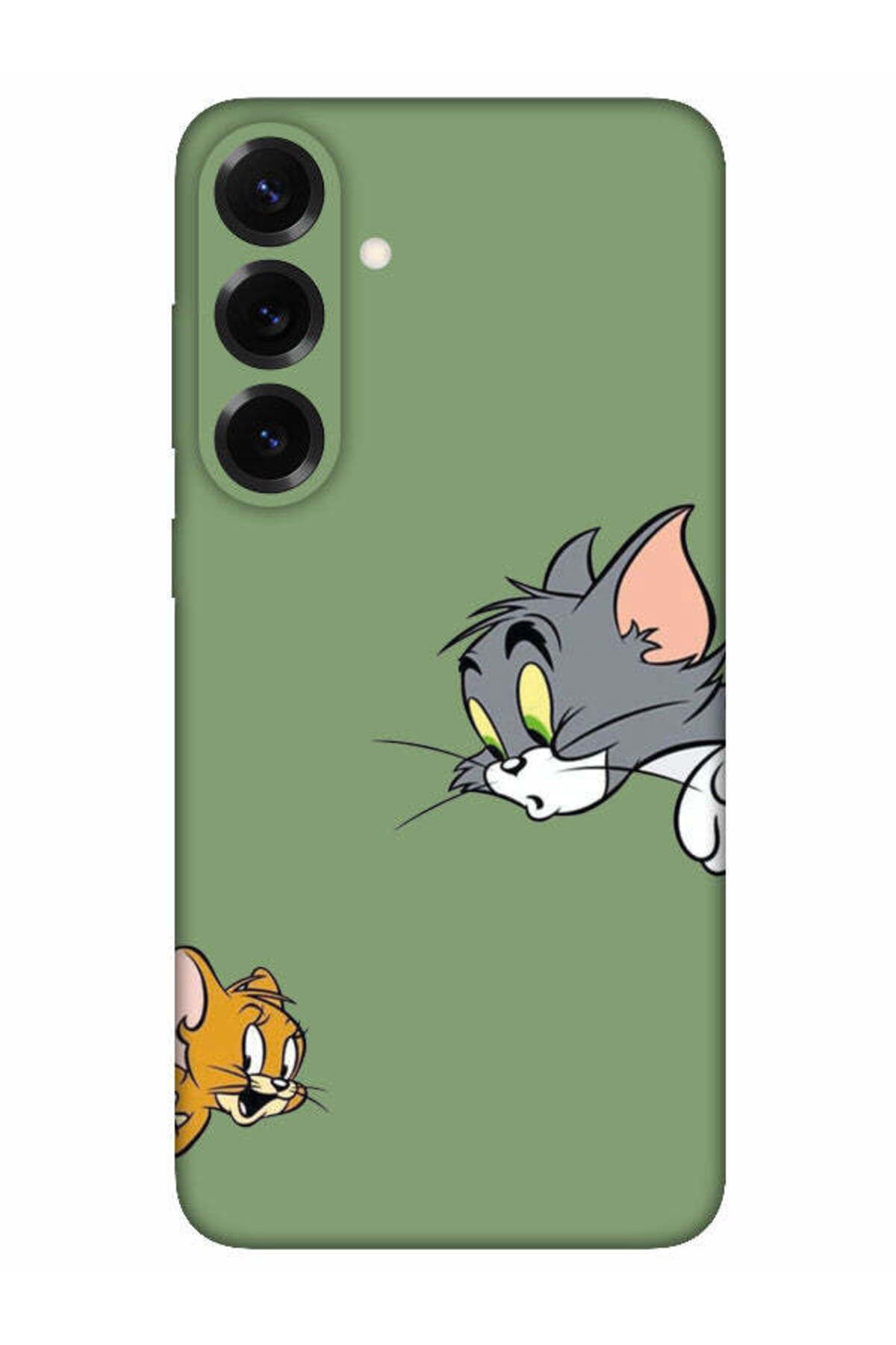 frondcase Samsung S25 Plus Tom And Jerry Yeşil Telefon Kılıfı