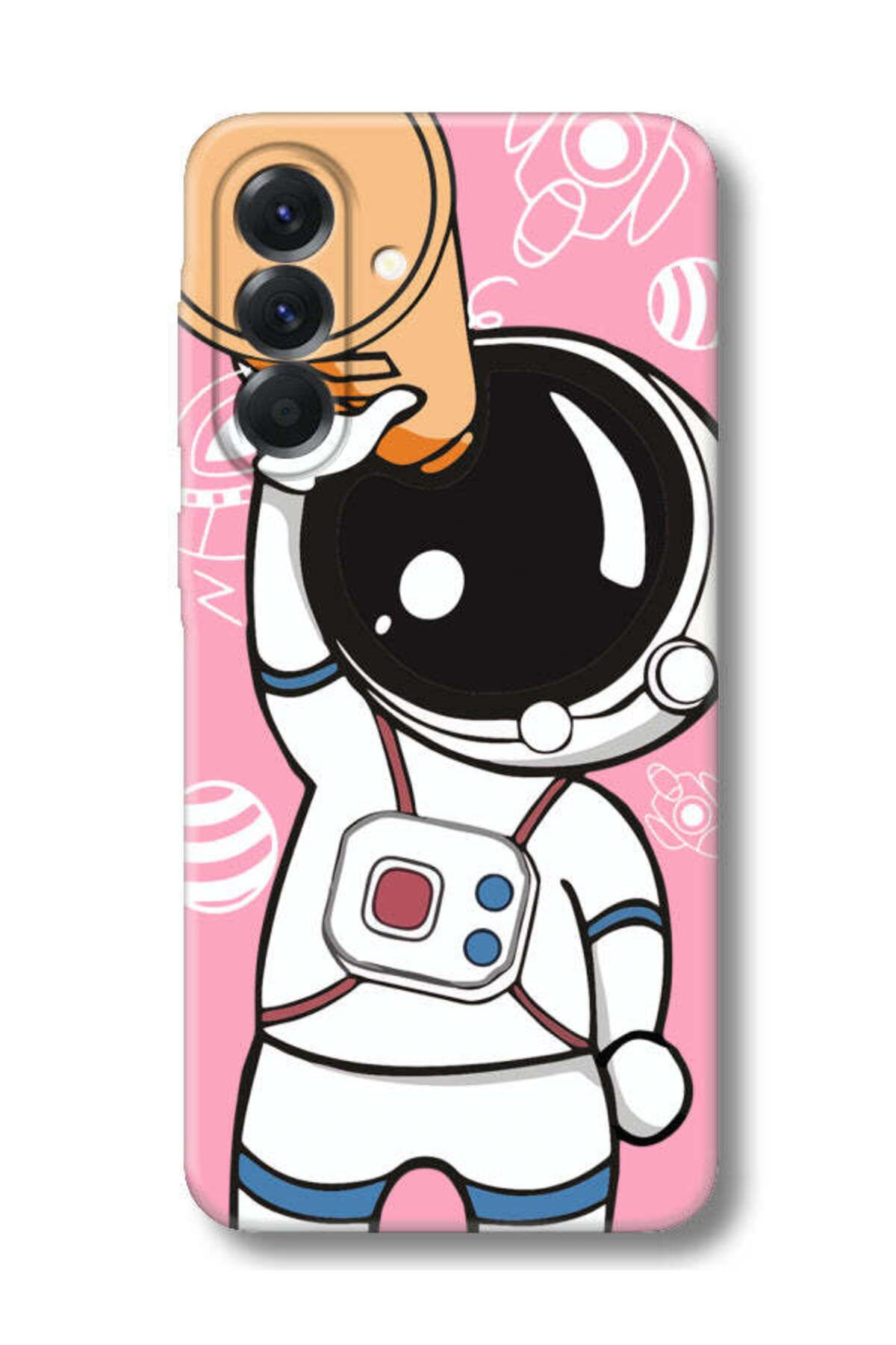 frondcase Samsung A26 Astronot Pembe Telefon Kılıfı