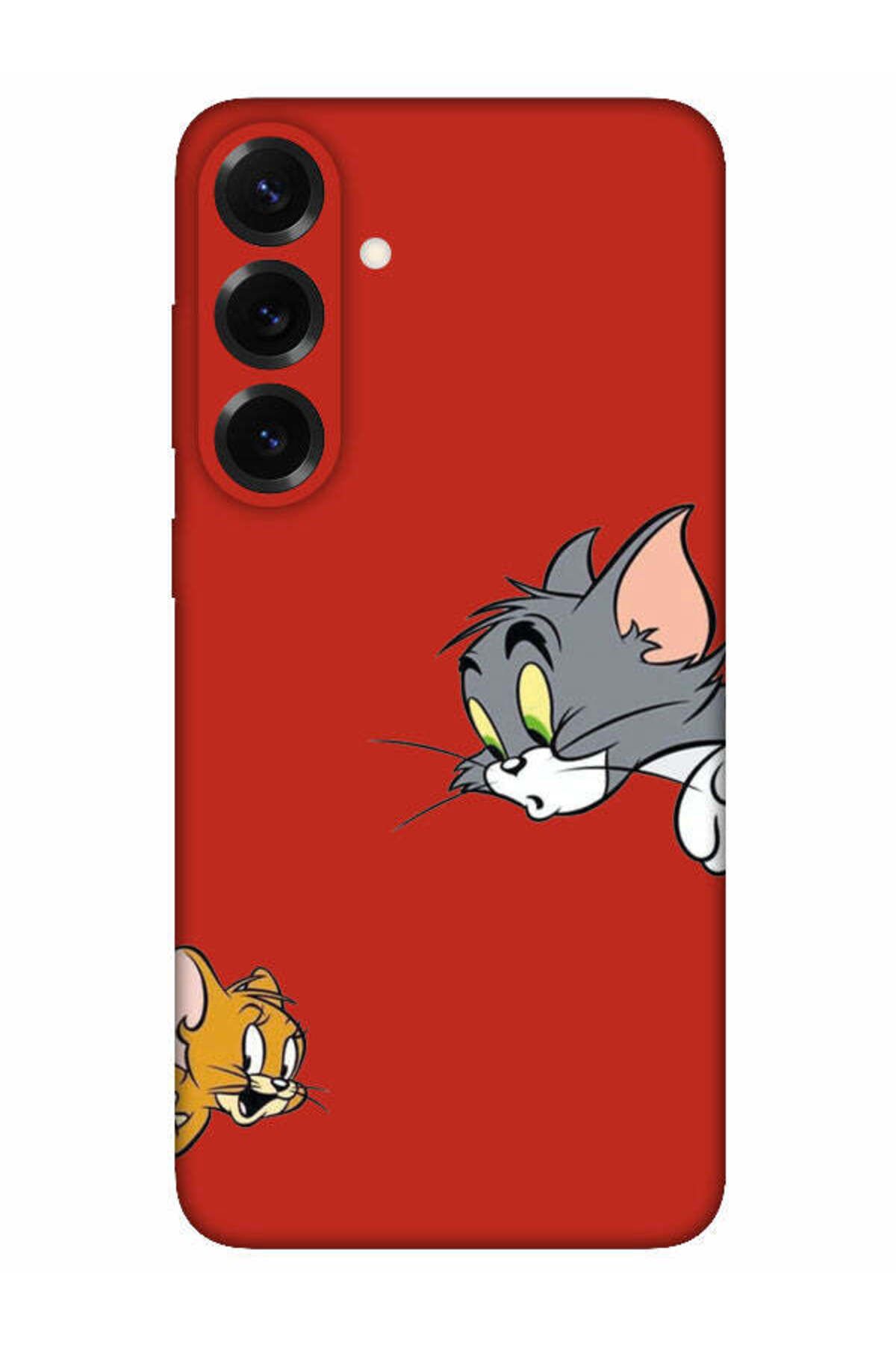 frondcase Samsung S25 Plus Tom And Jerry Kırmızı Telefon Kılıfı
