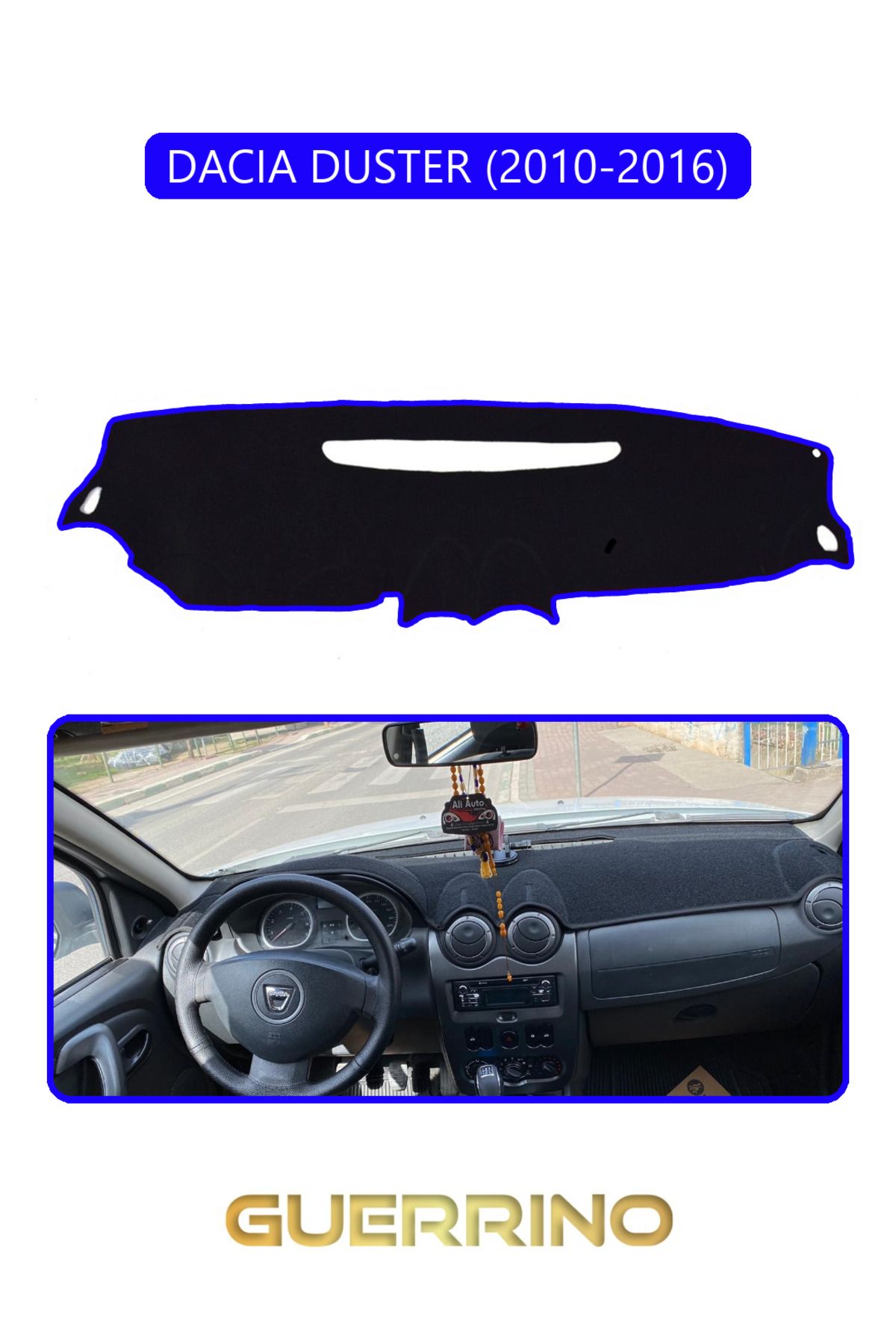 Guerrino DACIA DUSTER 2010-2016TORPİDO KORUMA HALISI MAVİ KENAR