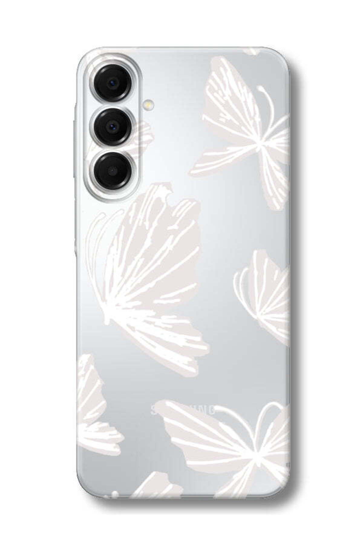 frondcase Samsung A05s Kelebek Şeffaf Şeffaf Telefon Kılıfı