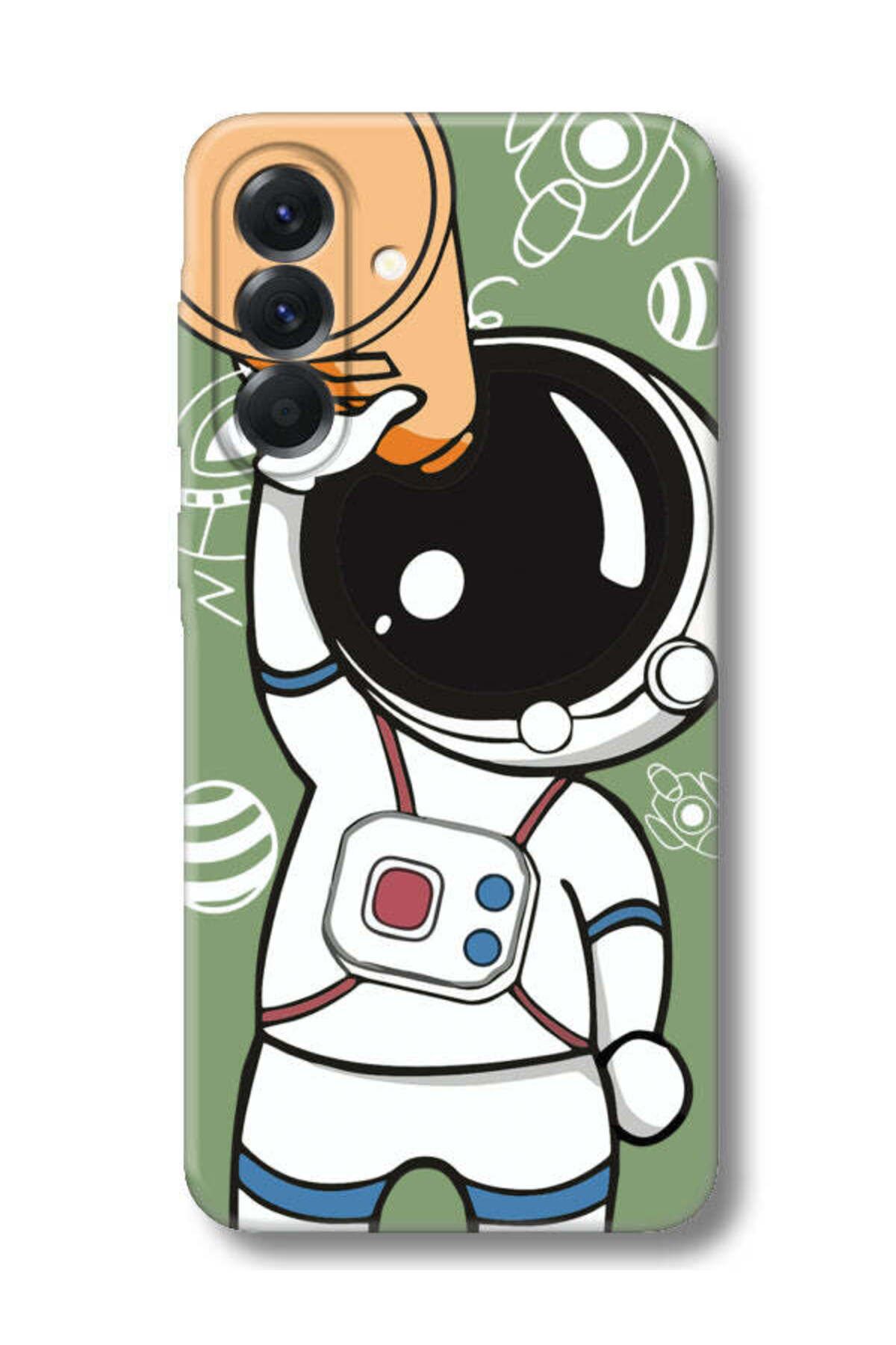 frondcase Samsung A36 Astronot Yeşil Telefon Kılıfı