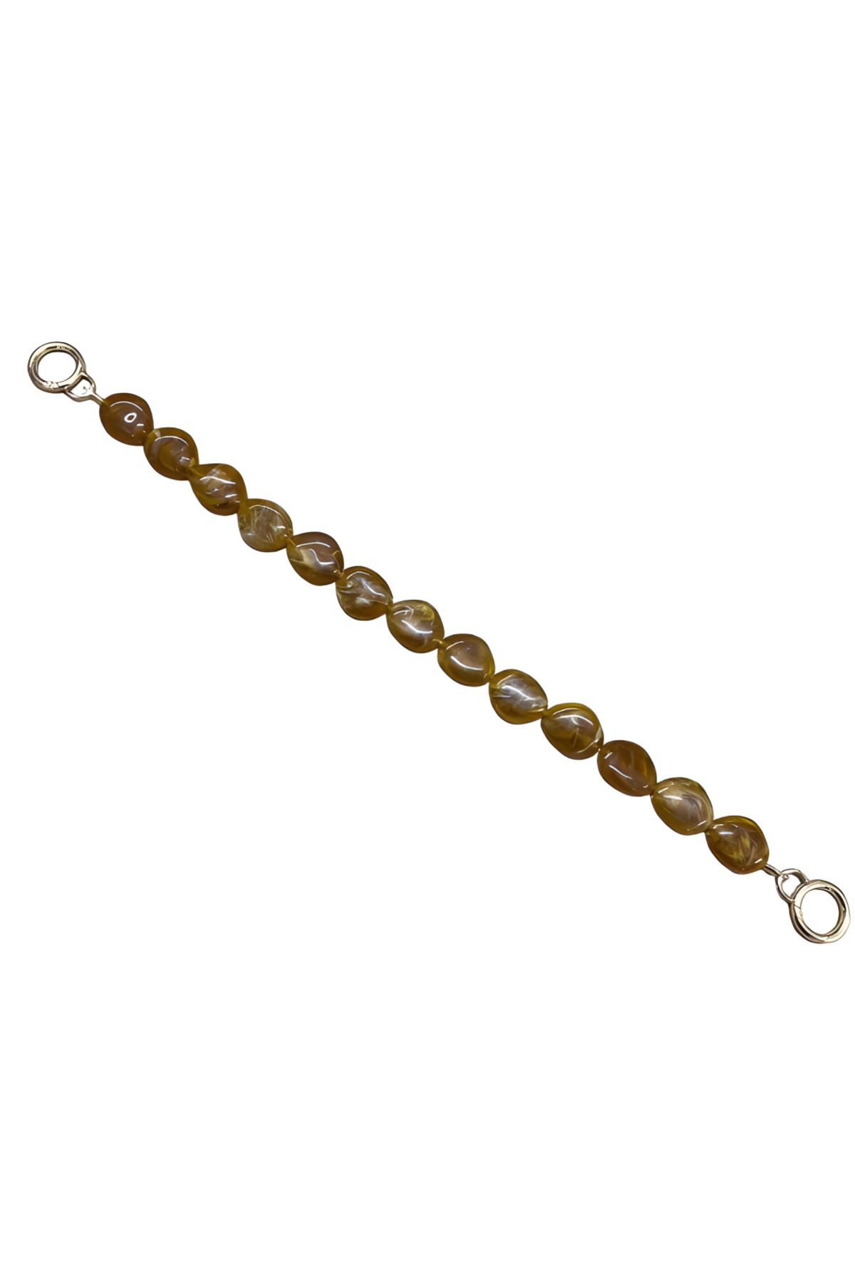 EleganTShoP Akrilik Yassı Boncuklu Çanta Sapı 48 cm AL99