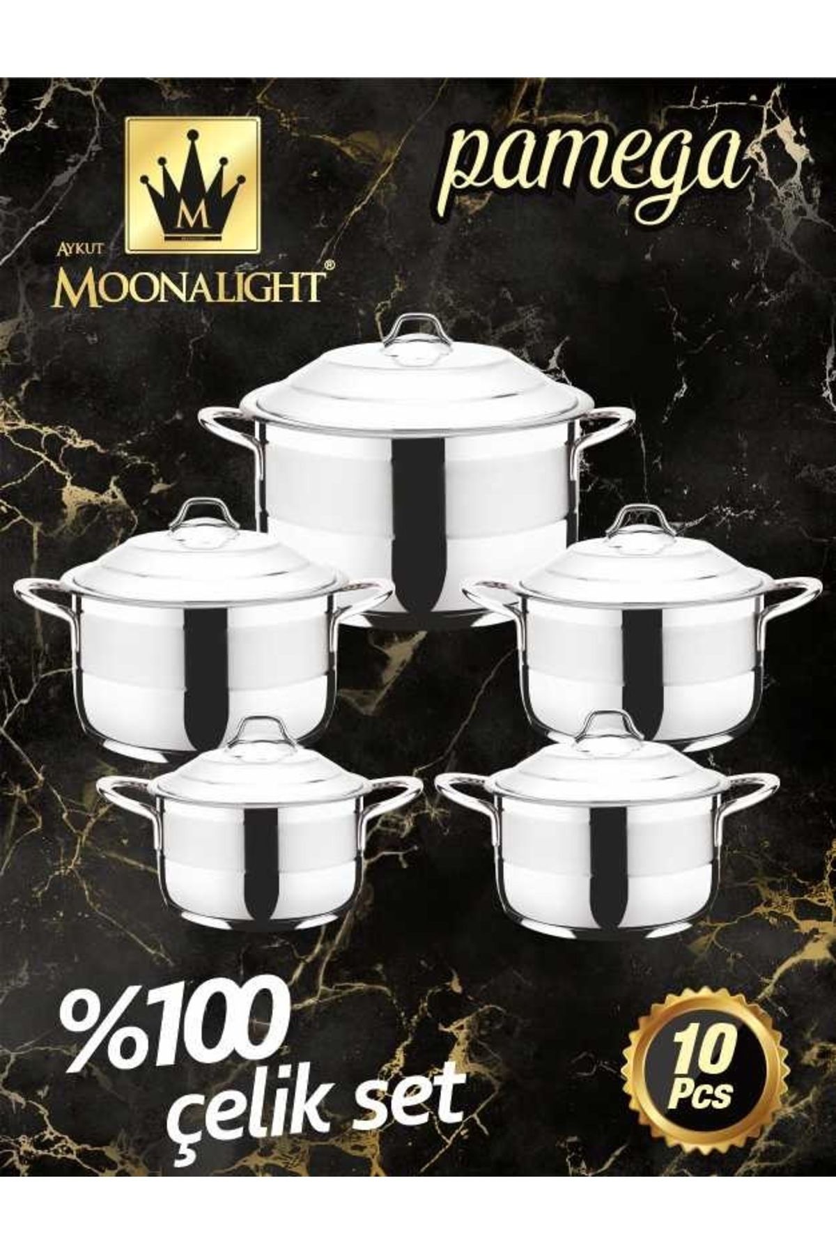 moonalight Pamega 10 PCS Çelik Set
