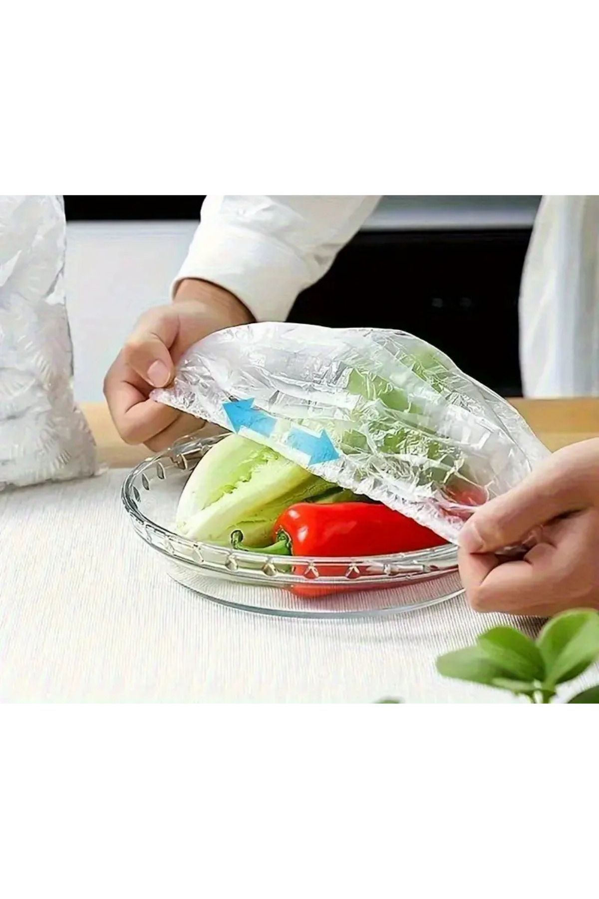 Enfa 100 Adet Pratik Tazeliği Koruyan Tencere ve Tabak Bonesi | Çok Amaçlı Plastik Ambalaj