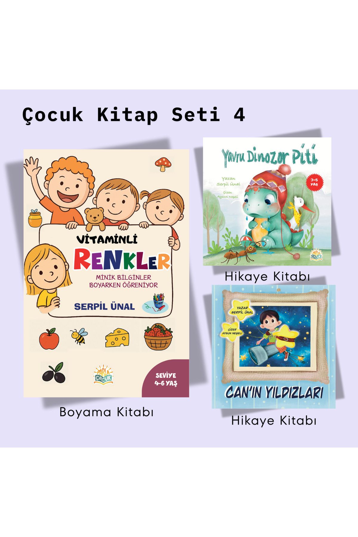 Parla Yayınları ÇOCUK KİTABI SETİ 4 - Renkli Bilgiler ve Hayal Gücü Dolu Öyküler