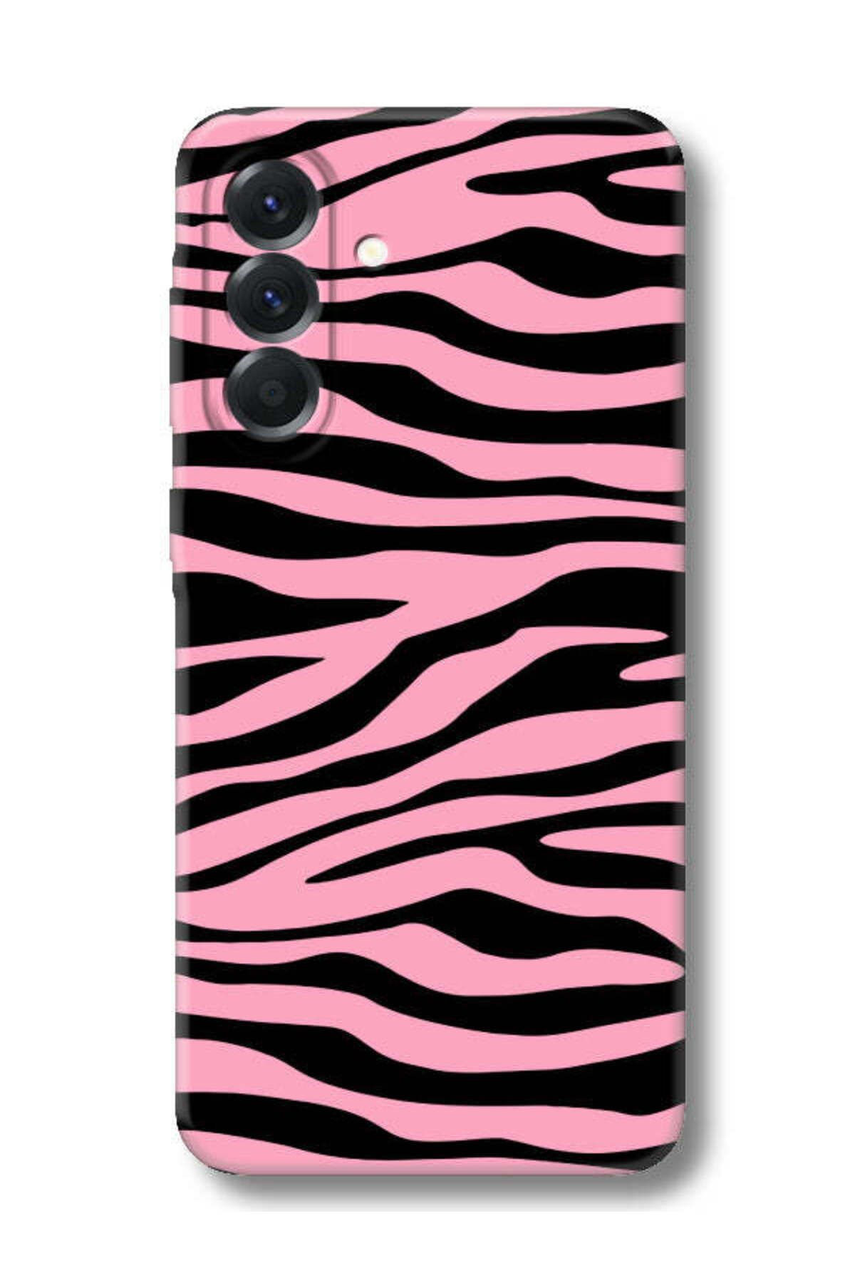 frondcase Samsung A26 Zebra Desenli Pembe Telefon Kılıfı