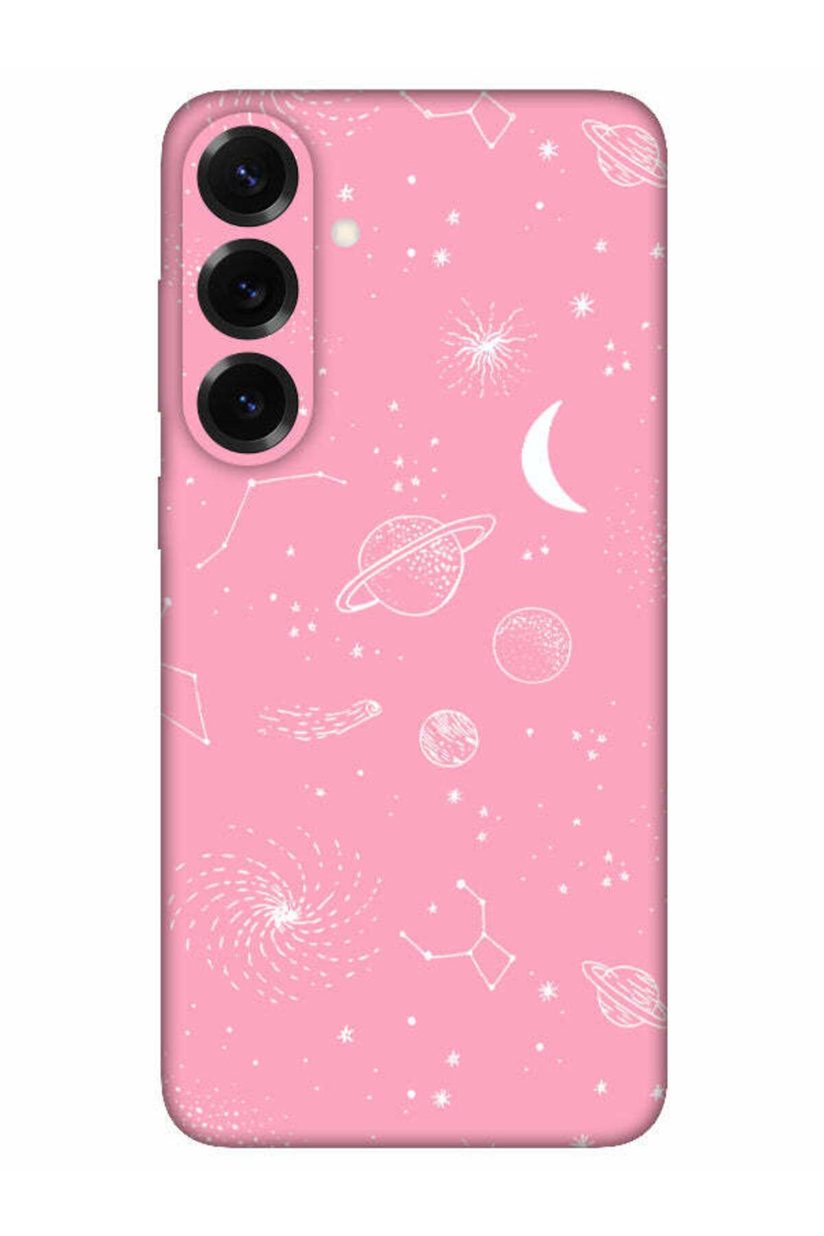 frondcase Samsung S25 Plus Gezegenler Pembe Telefon Kılıfı
