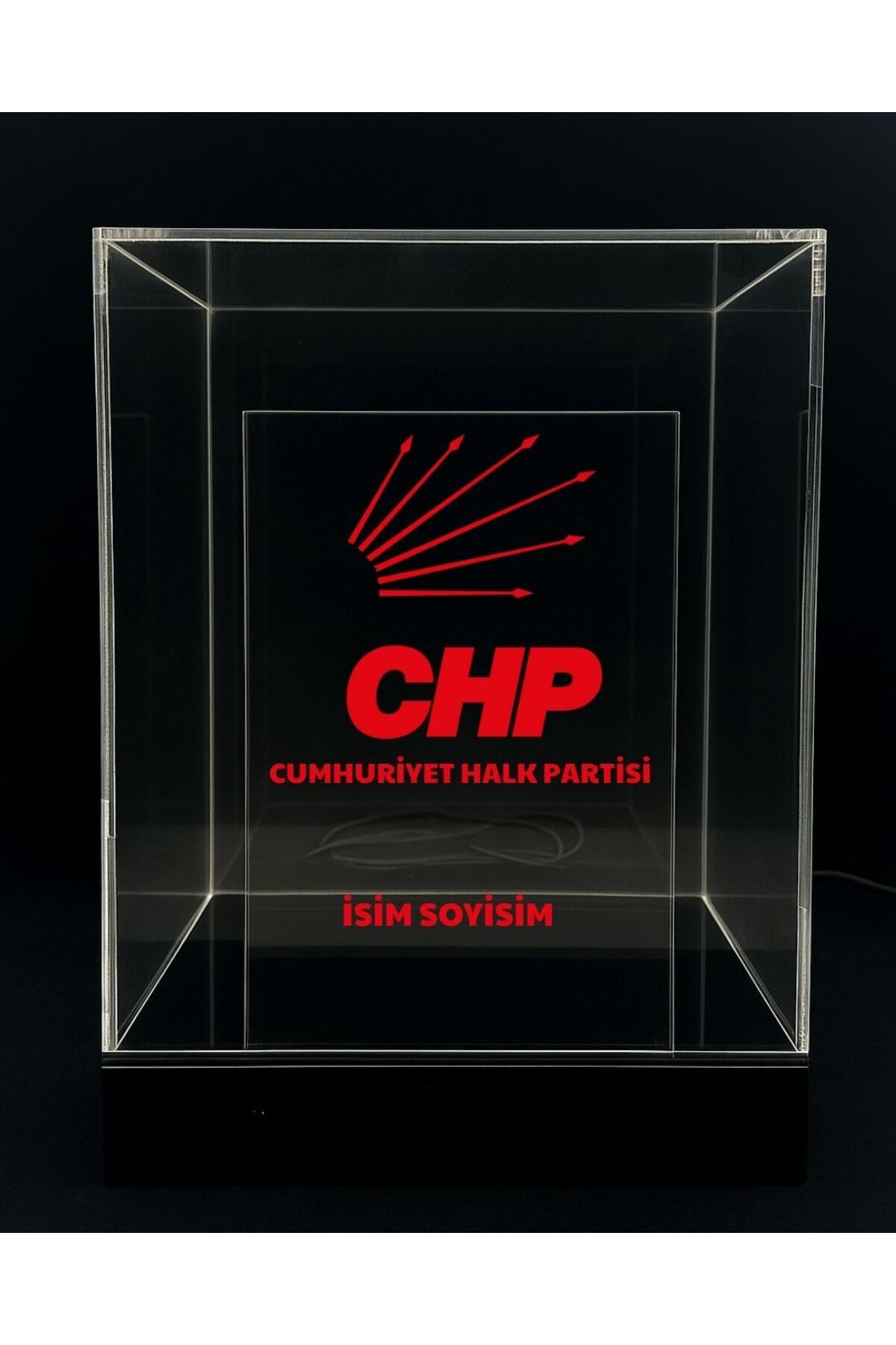 iscom CHP SİYASİ PARTİ TEMALI KİŞİYE ÖZEL LED IŞIKLI KONSEPT HEDİYE
