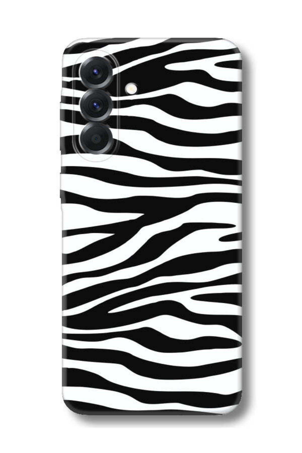 frondcase Samsung A56 Zebra Desenli Siyah Telefon Kılıfı