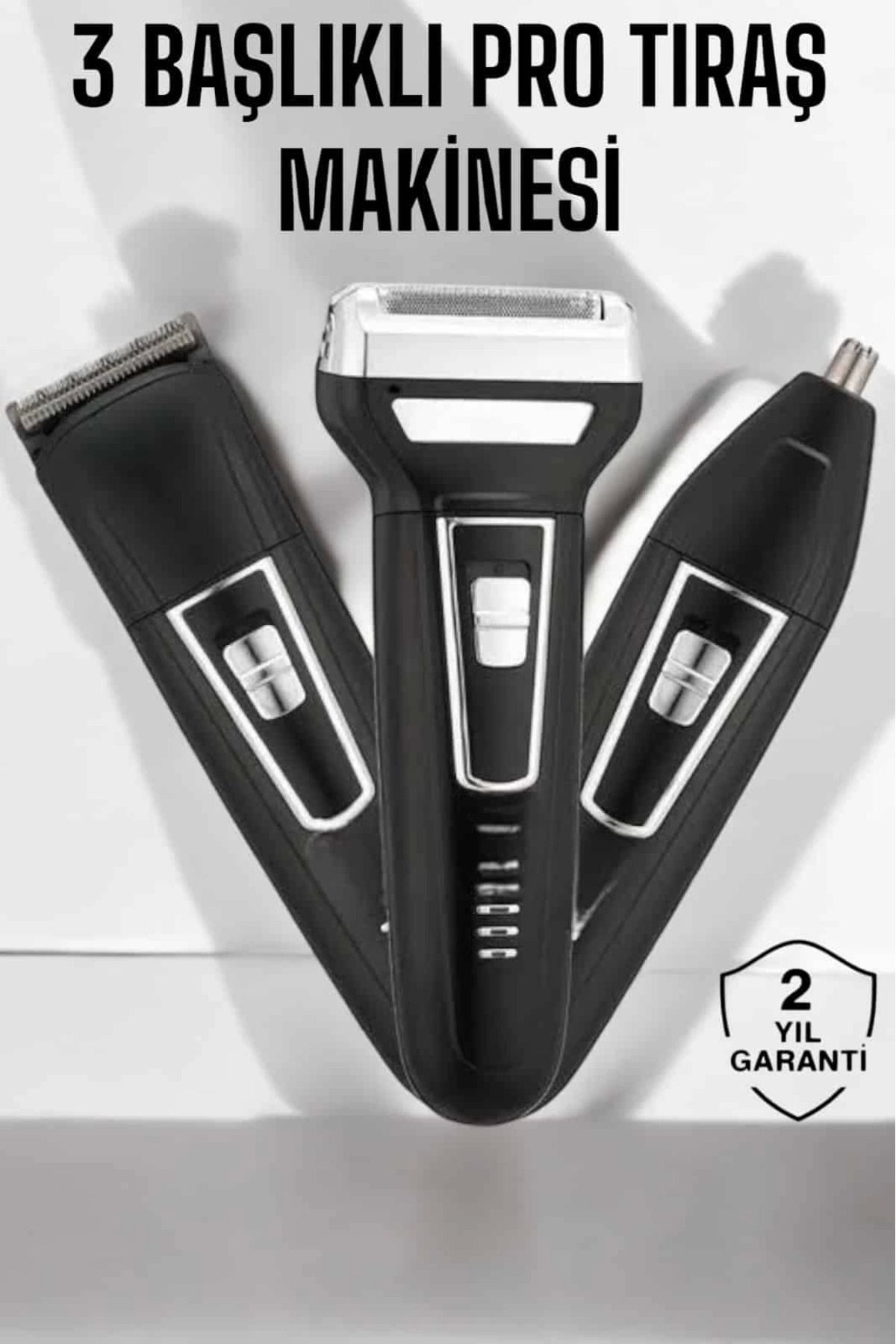 ÖYKÜ VE YİĞİT 3 Başlıklı Profesyonel Tıraş Makinesi