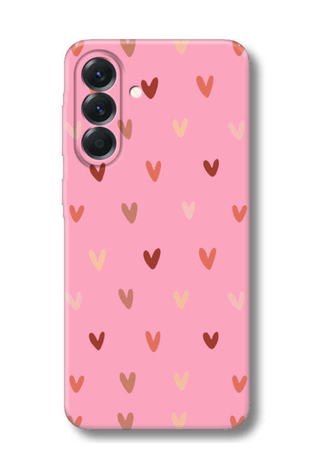 frondcase Samsung A36 Kalp Desenli Pembe Telefon Kılıfı