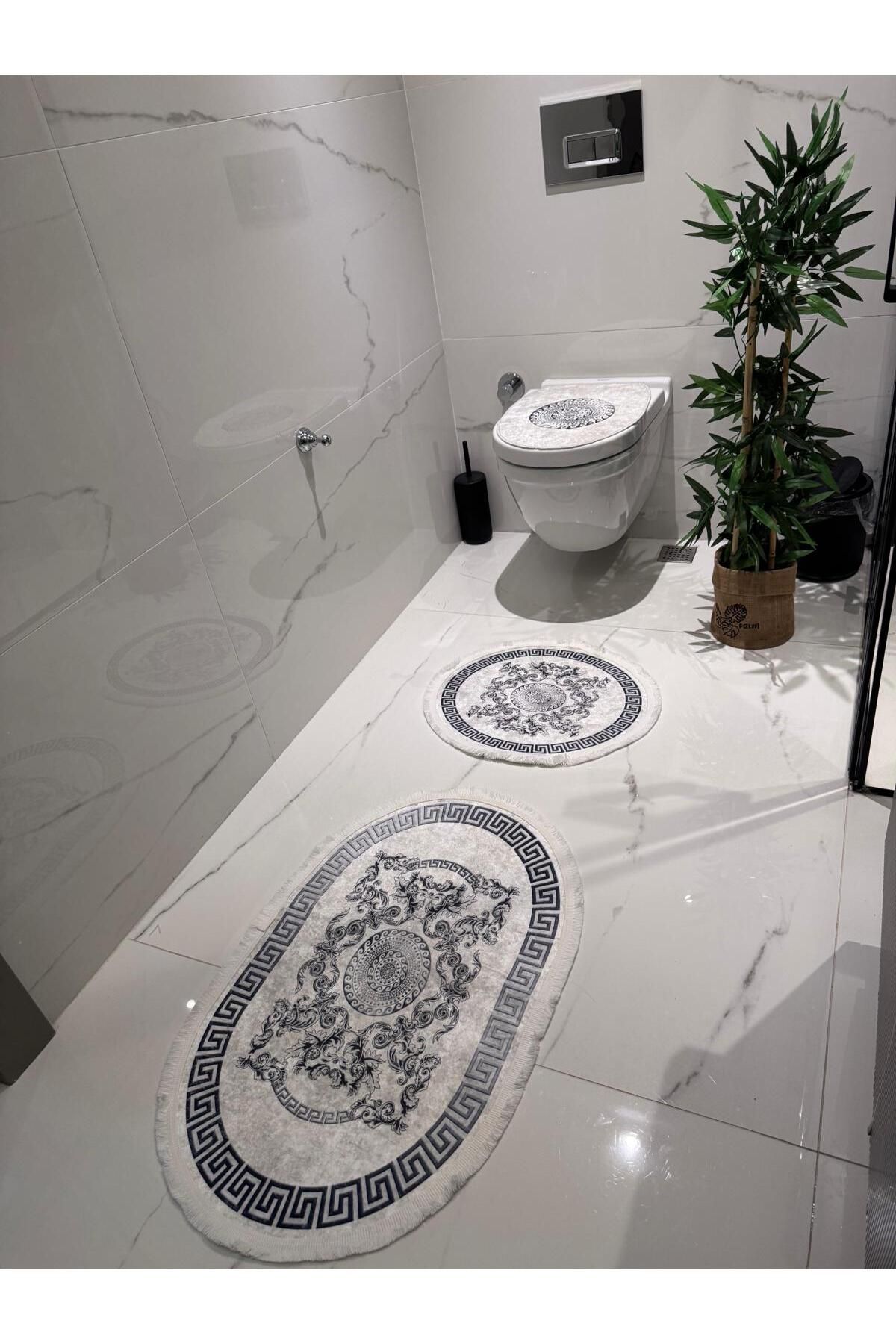 d'niss home touch of nature in your home D'NISS 3 Parça Banyo Paspası