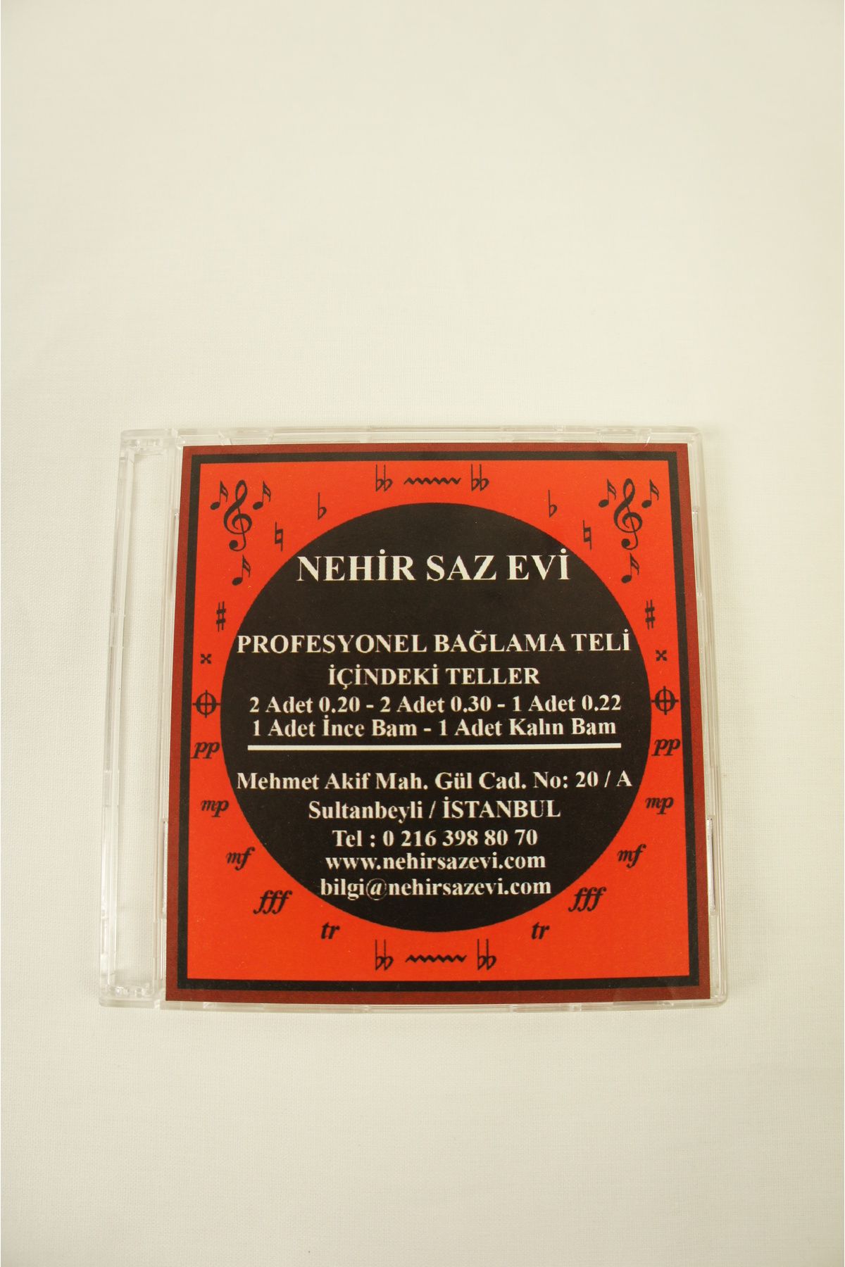 Nehir Saz Evi Uzun Sap Bağlama Teli Profesyonel (Piramid) Takım 0.20