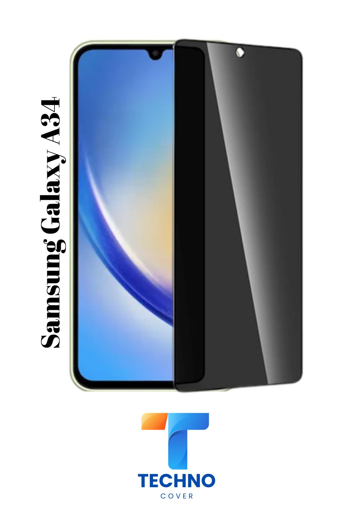 foxpower Samsung A34 Uyumlu Tam Kapatan Hayalet Ekran Koruyucu 6D Temperli Cam
