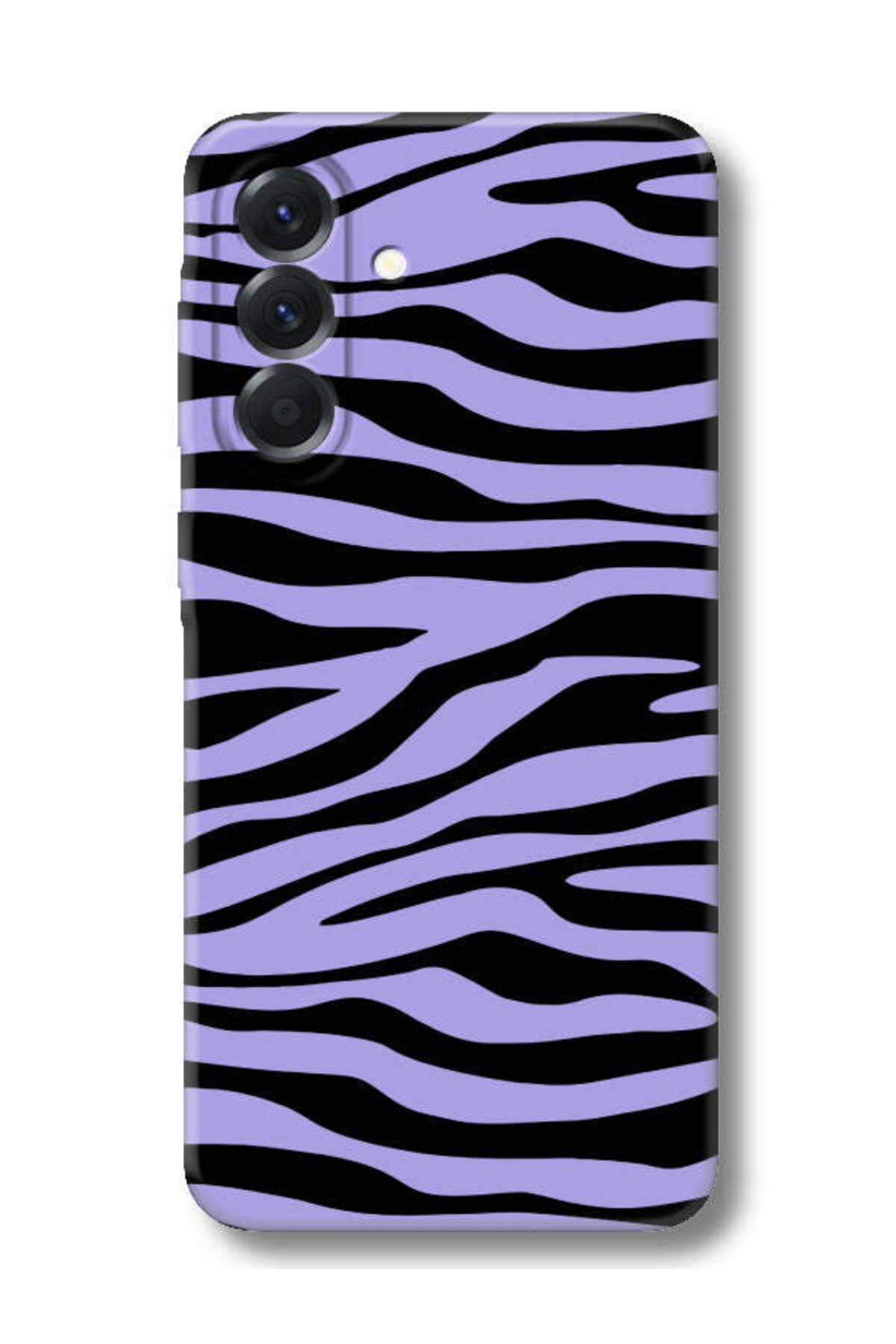frondcase Samsung A36 Zebra Desenli Lila Telefon Kılıfı