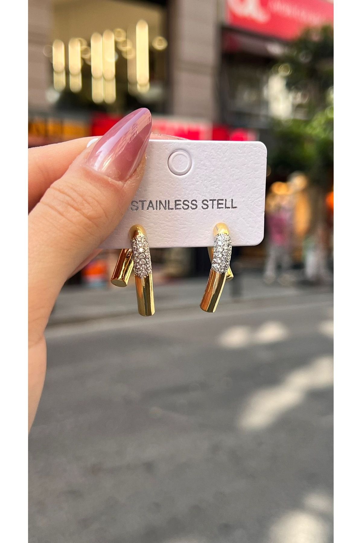shop İkili Sallantılı Küpe