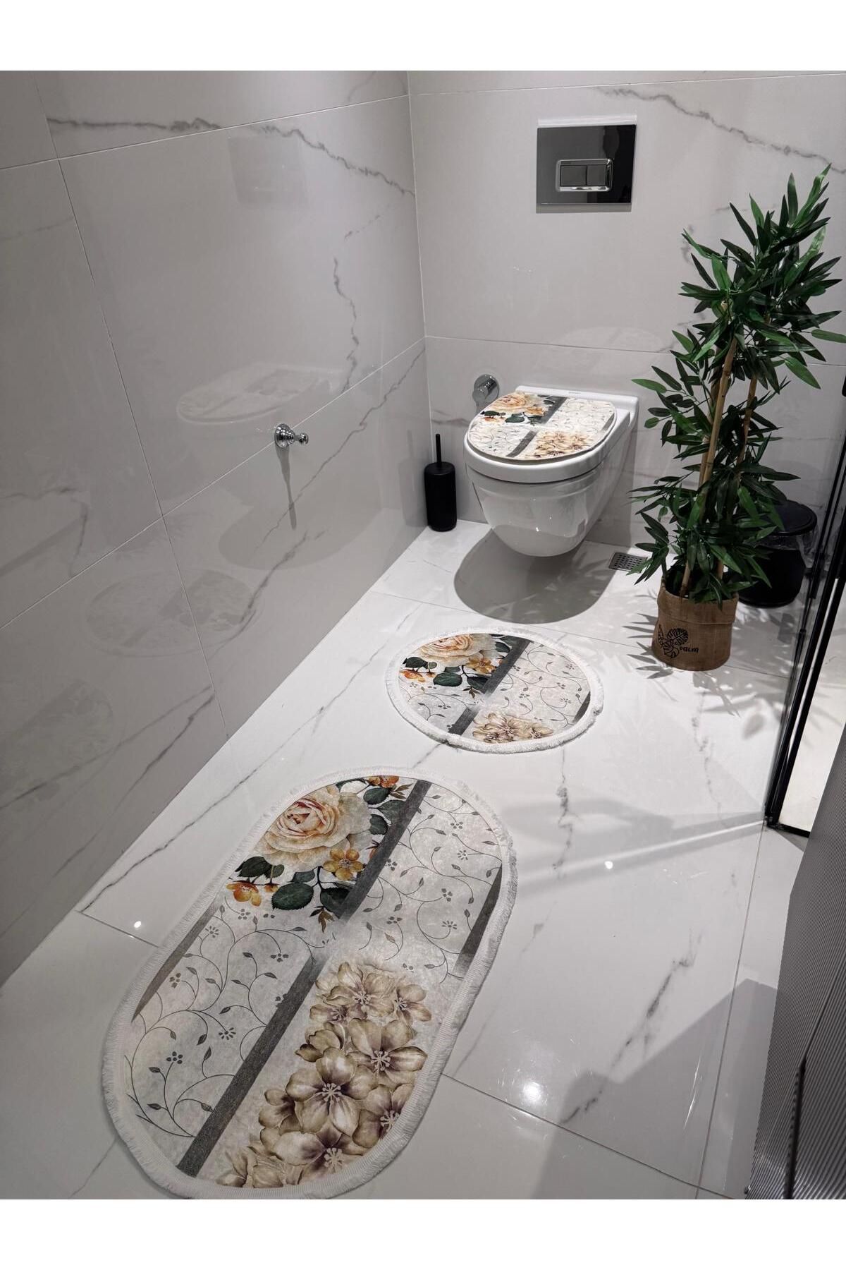 d'niss home touch of nature in your home D'NISS 3 Parça Banyo Paspası
