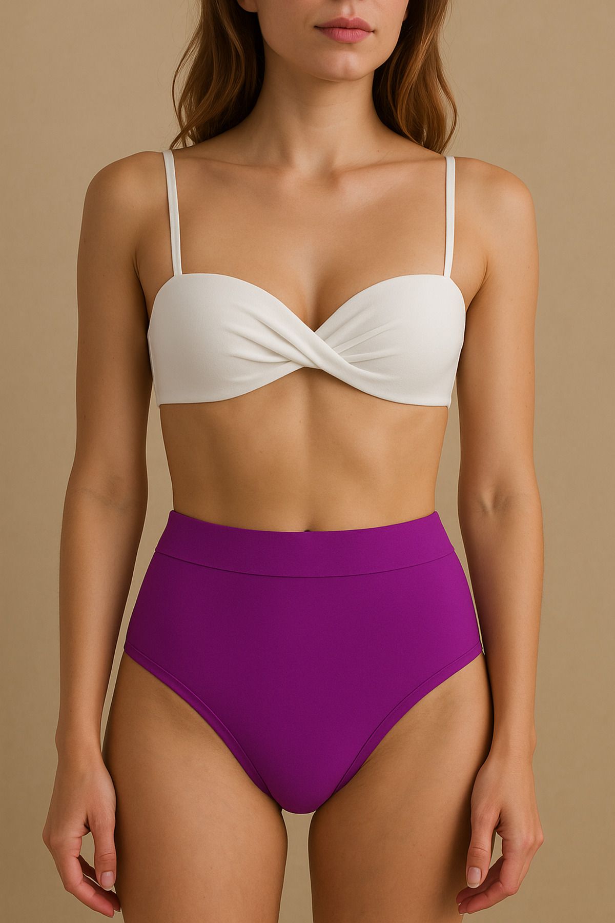 Pierre Cardin Mix&Match Renklerle Yüksek Bel Bikini | Toparlayıcı Form, 2025 Yeni Sezon