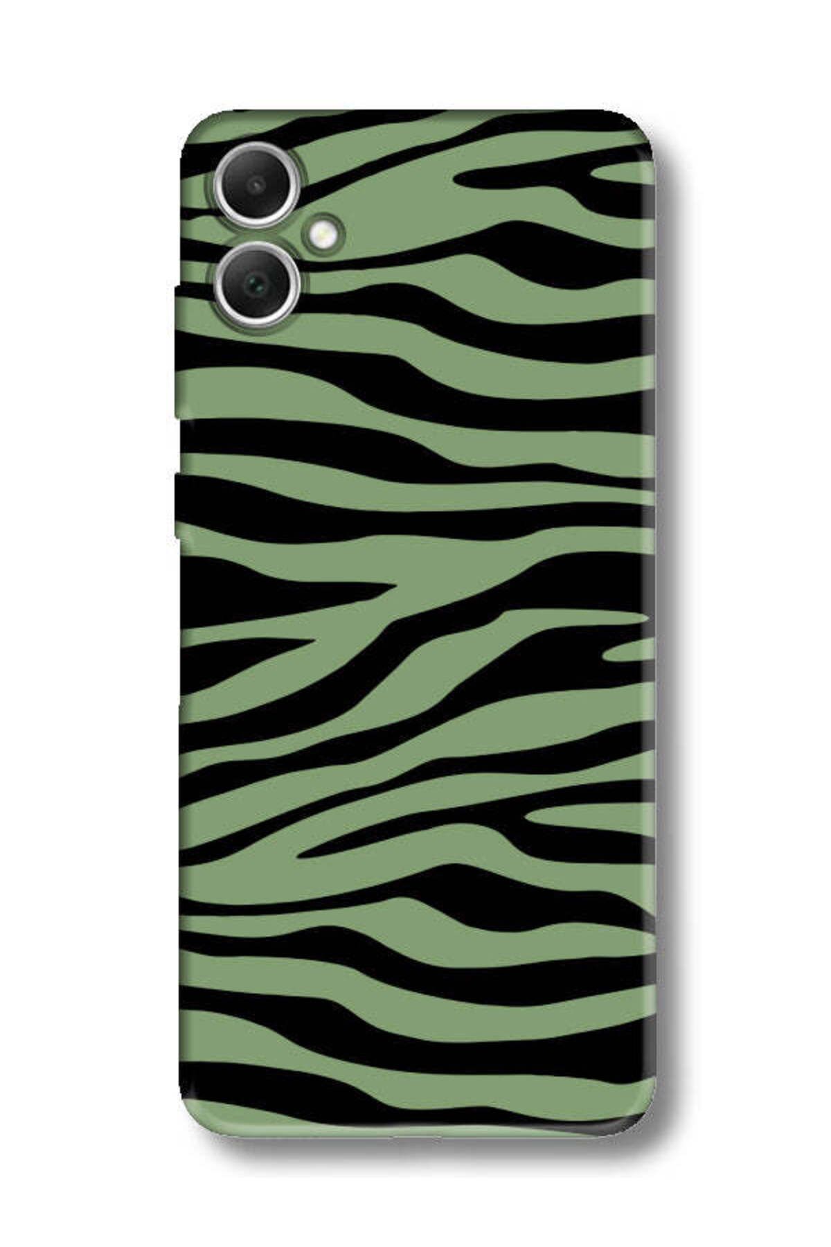 frondcase Samsung A05 Zebra Desenli Yeşil Telefon Kılıfı