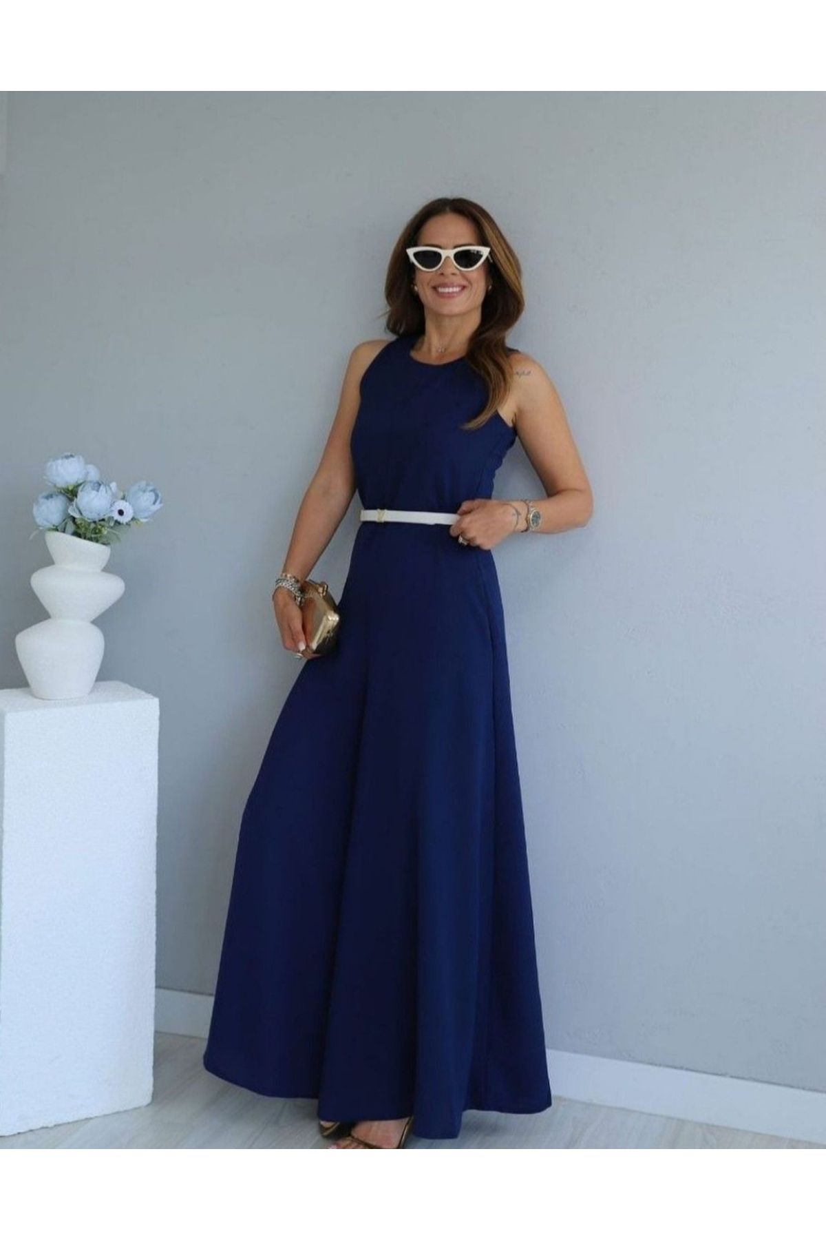 SKYstyles Lacivert Maxi Tulum
