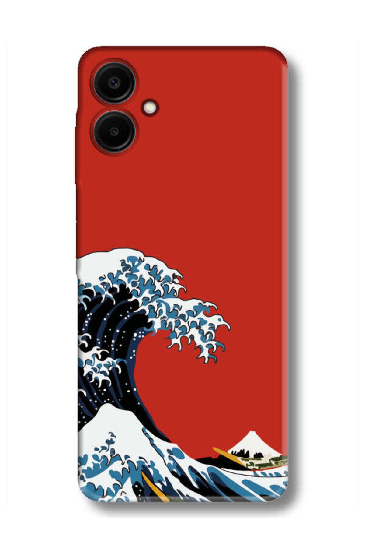 frondcase Samsung A06 Kanagawa Kırmızı Telefon Kılıfı