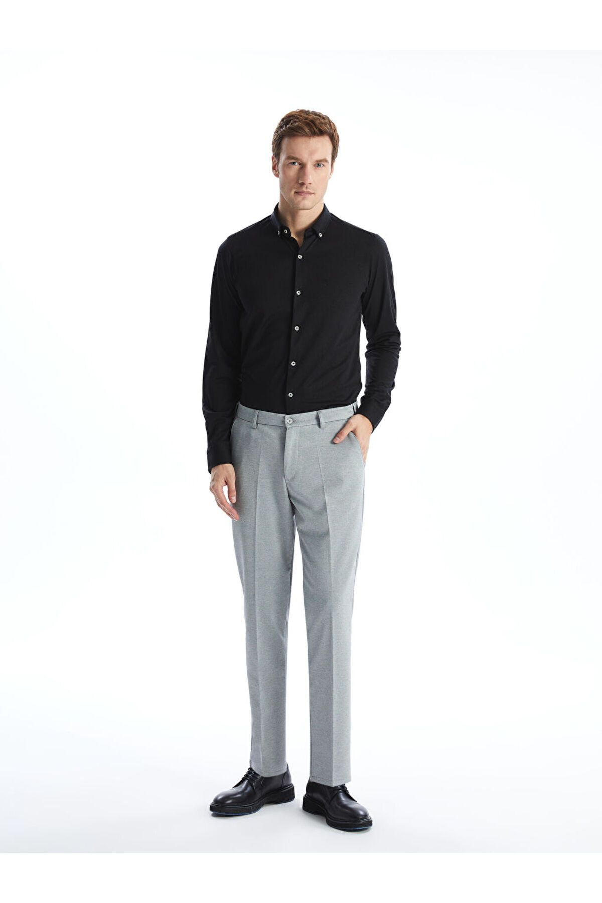 LC Waikiki LCWAIKIKI Classic Gri Dar Kalıp Erkek Chino Pantolon S5FG89Z8NVY25