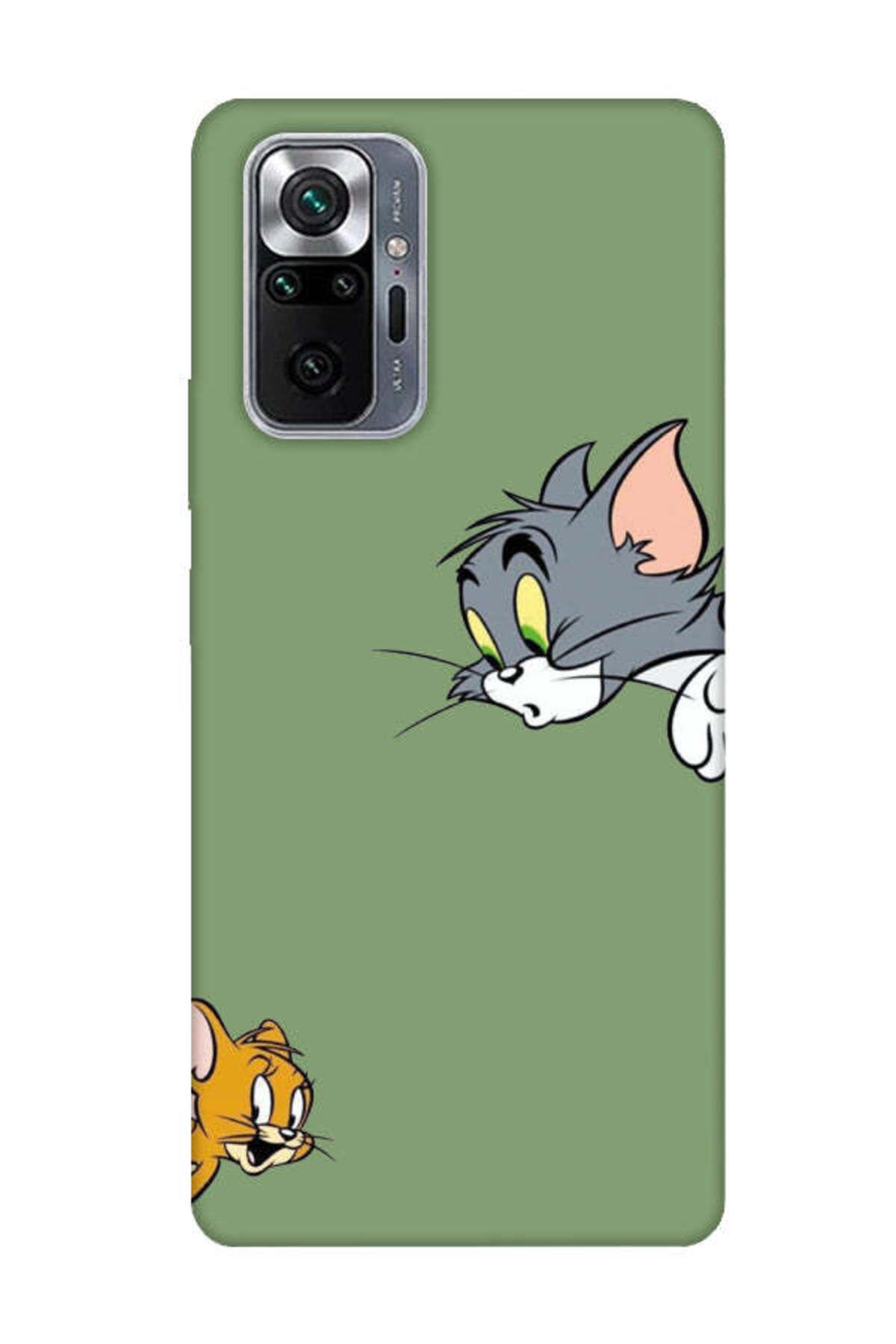 frondcase Redmi Note 10 Pro Tom And Jerry Yeşil Telefon Kılıfı