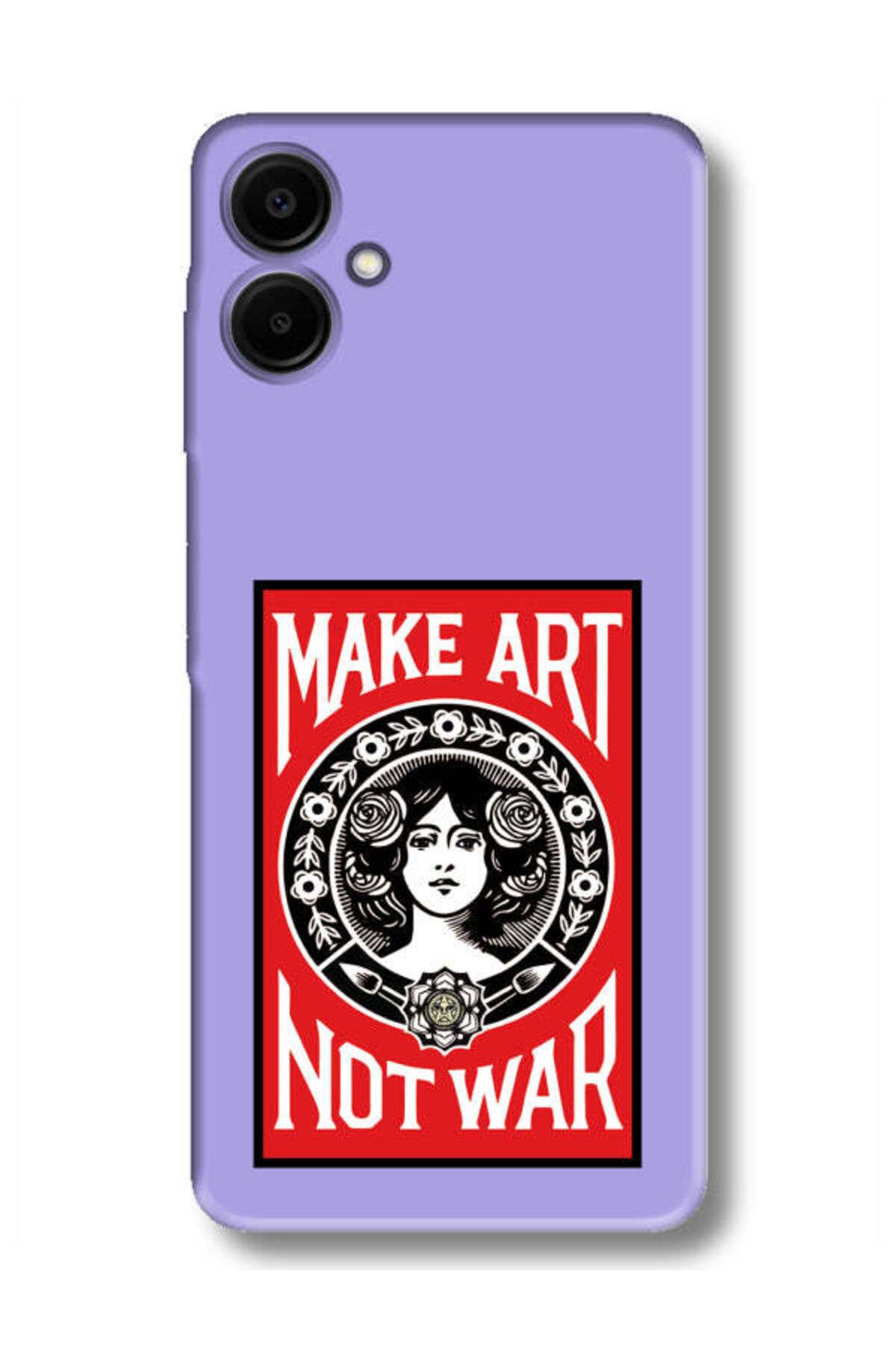 frondcase Samsung A06 Make Art Not War Lila Telefon Kılıfı