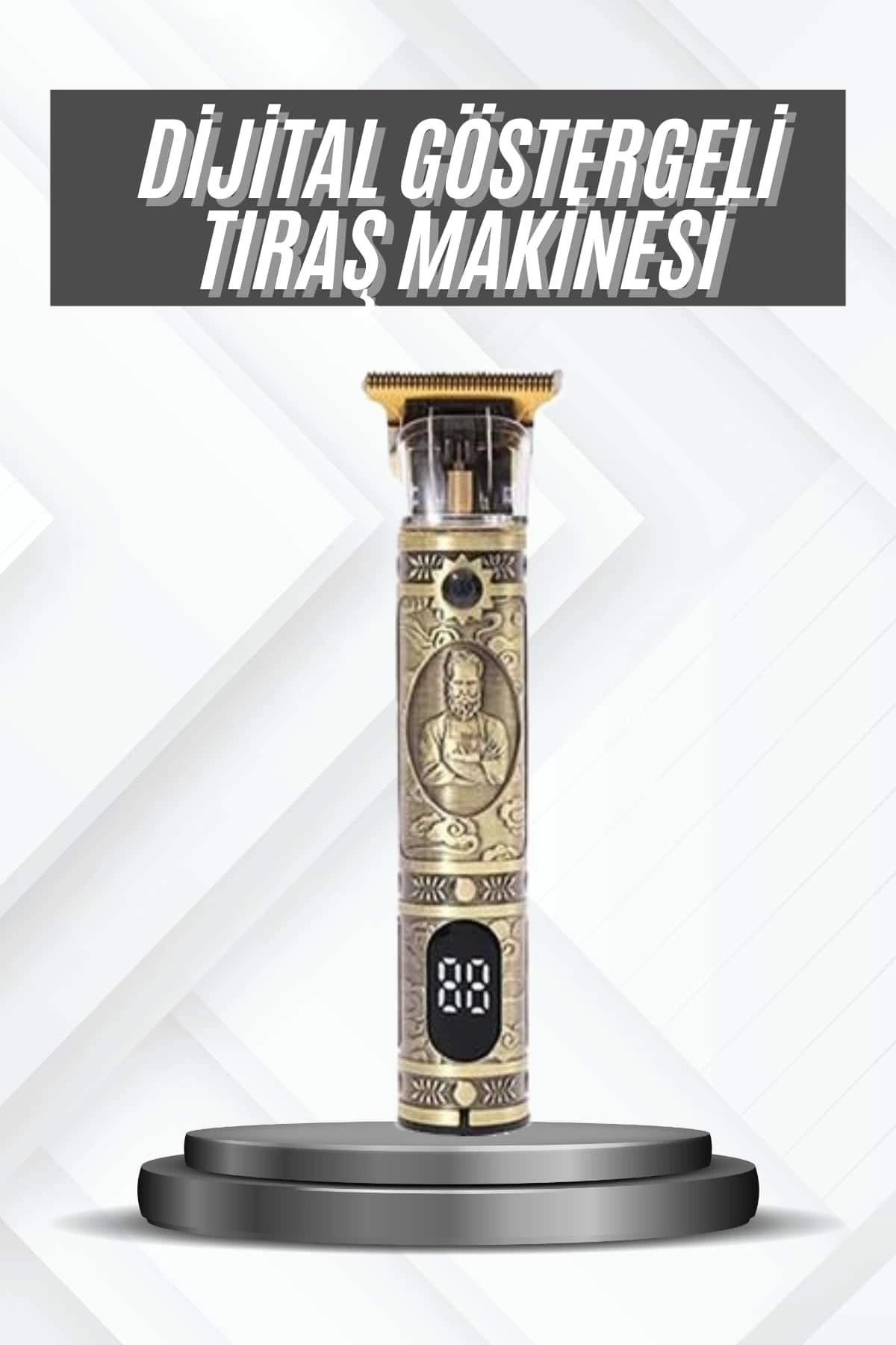 Heez Profesyonel Ense Tıraşına Uygun Çizik Tıraş Makinesi Uzun Ömürlü Göstergeli