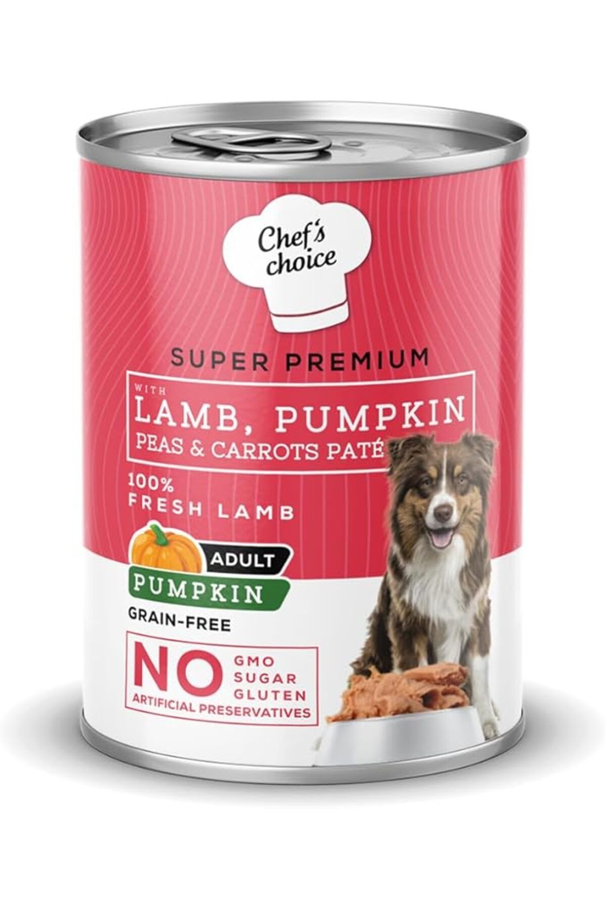 Chef's Choice Köpek Maması Konservesi, Kuzulu Ve Balkabaklı, Tahılsız, Yetişkin, 400 G
