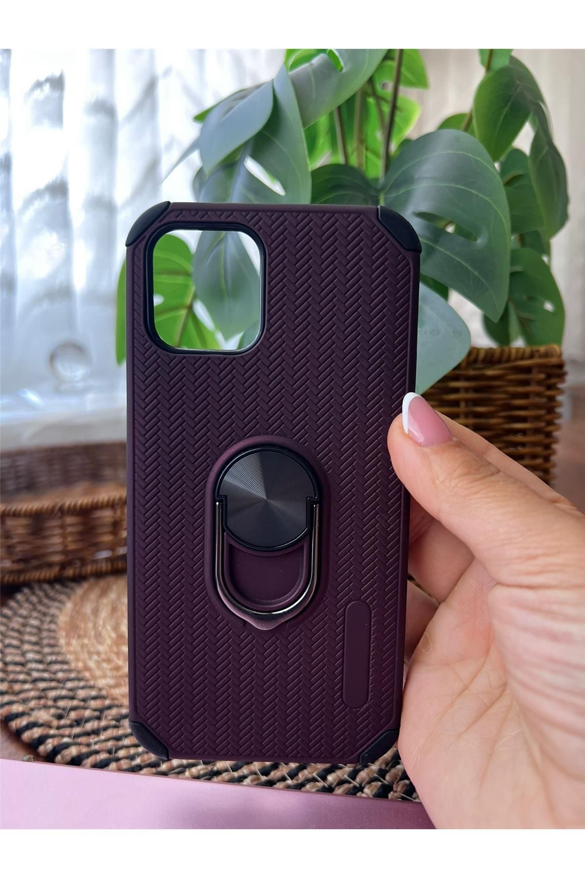 Amorix ARMORİX IPHONE 12/12 PRO UYUMLU YÜZÜKLÜ YÜKSEK KORUYUCULU KILIF