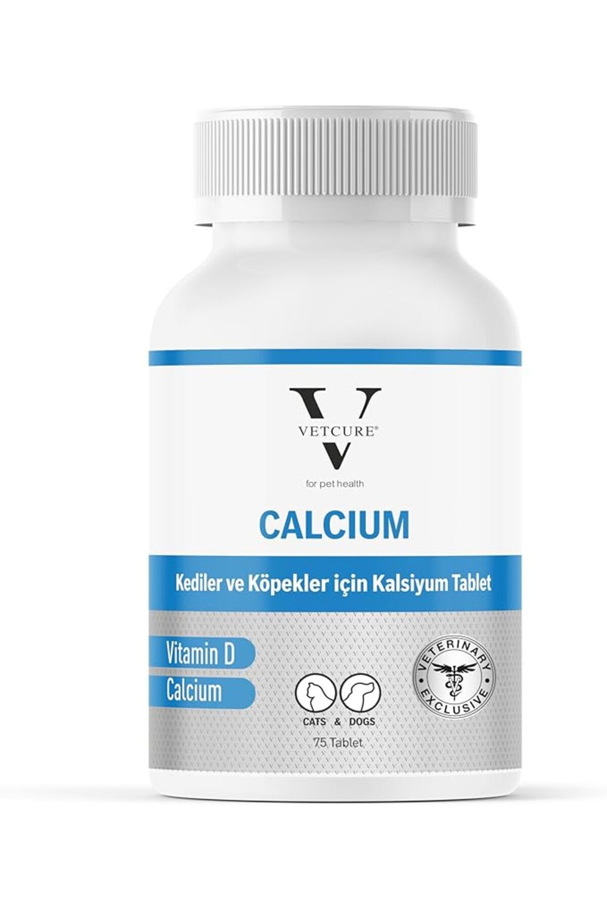 Orqinel Vetcure Calcium Kedi ve Köpekler İçin Kalsiyum Desteği 75 Tablet