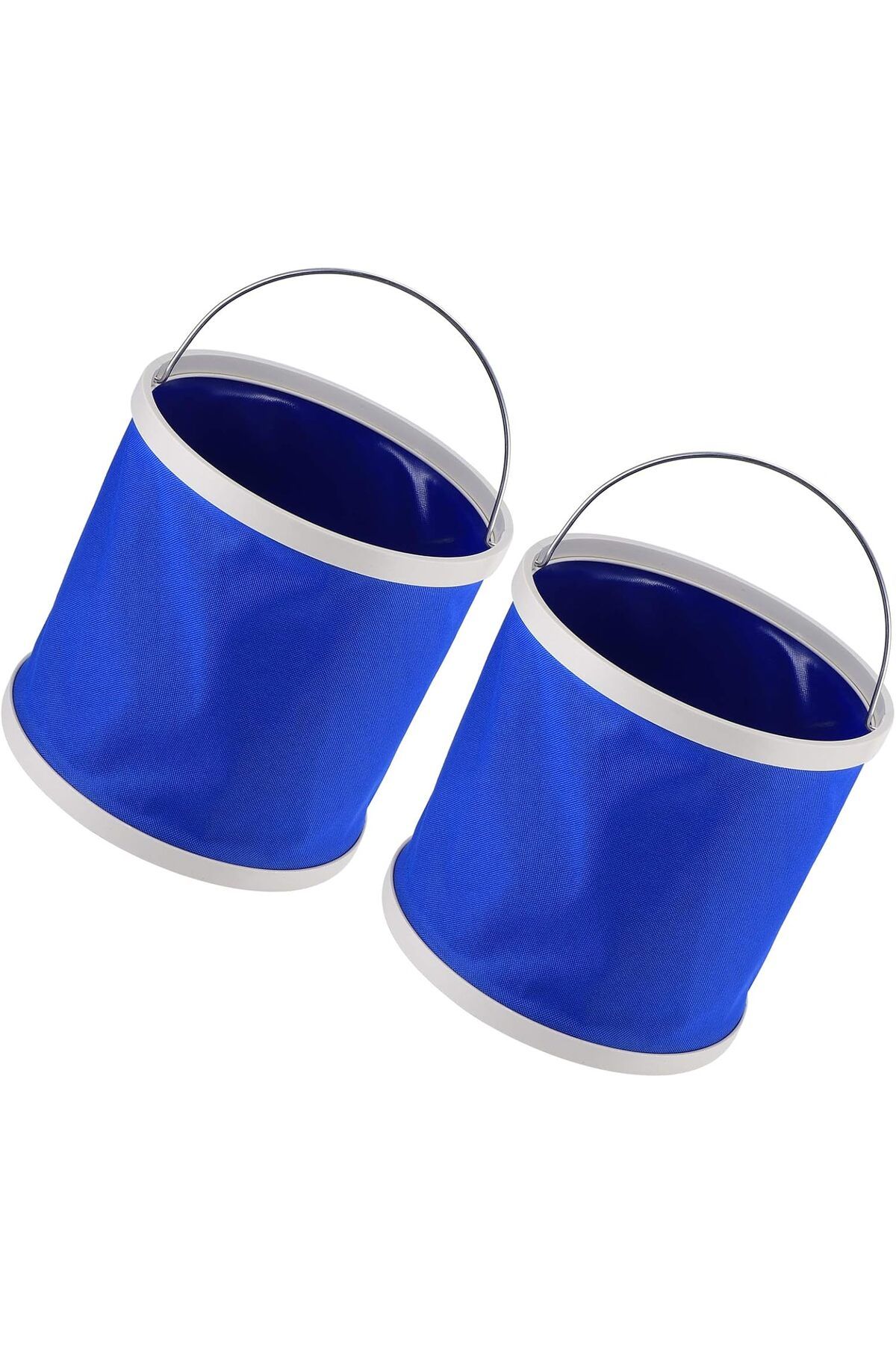 Generic-Folding Bucket 9L Blue – Portable Collapsible Water Container with Handle for Camping 2