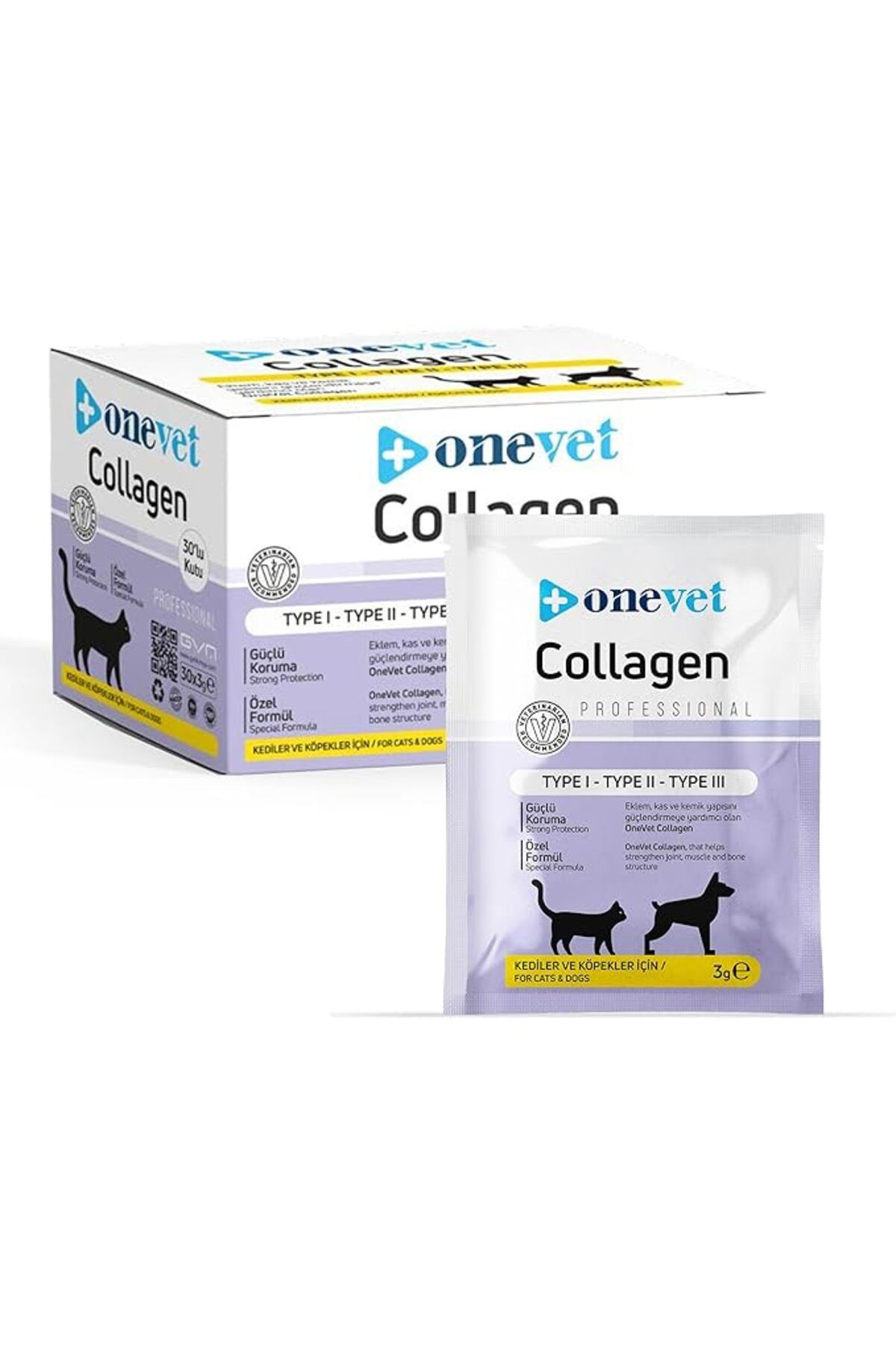 Orqinel Collagen Kedi ve Köpekler için Eklem ve Kas Destekleyici Kolajen Saşe (30)