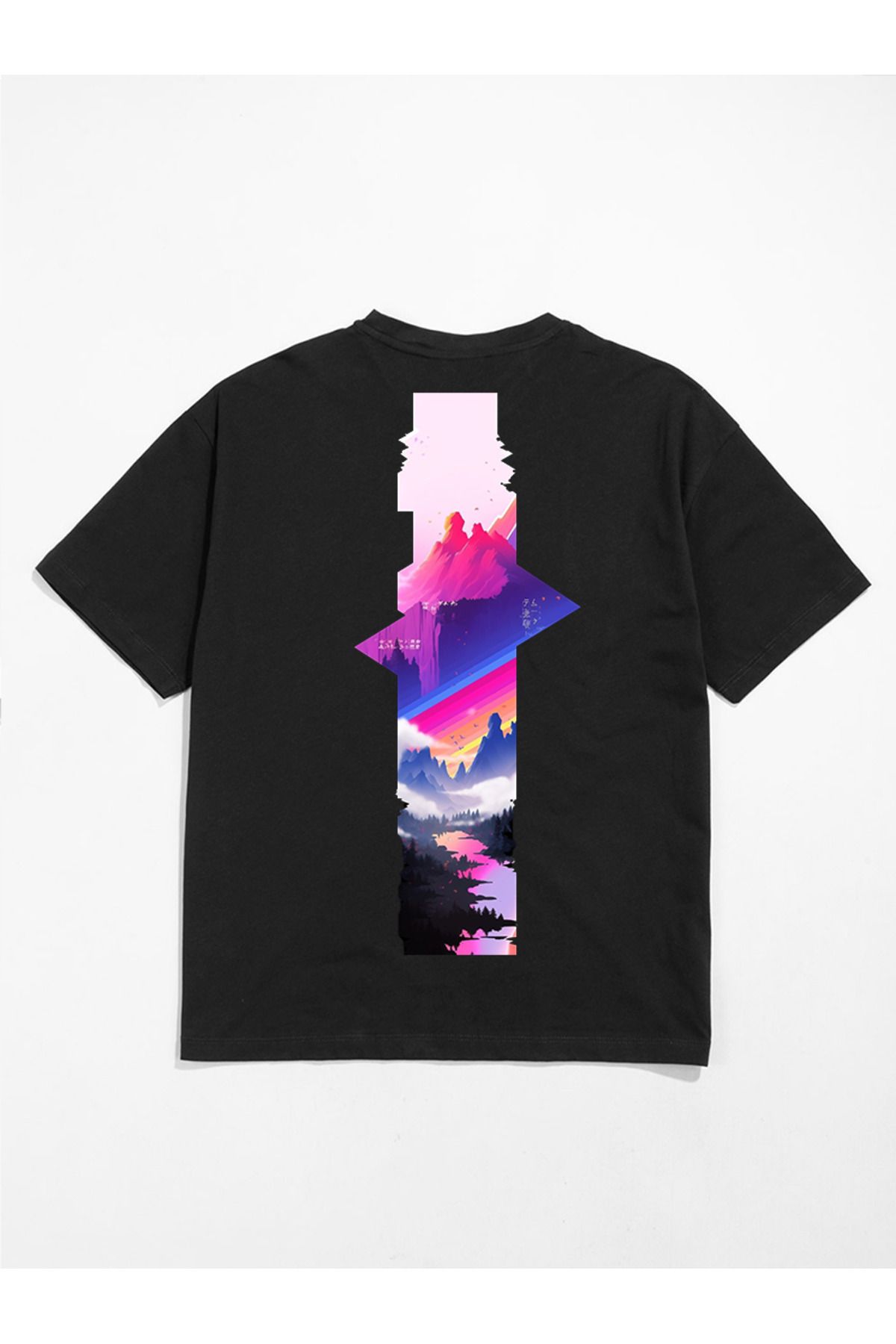 MODA Unisex Oversize Kalıp Mount Baskılı T-Shirt