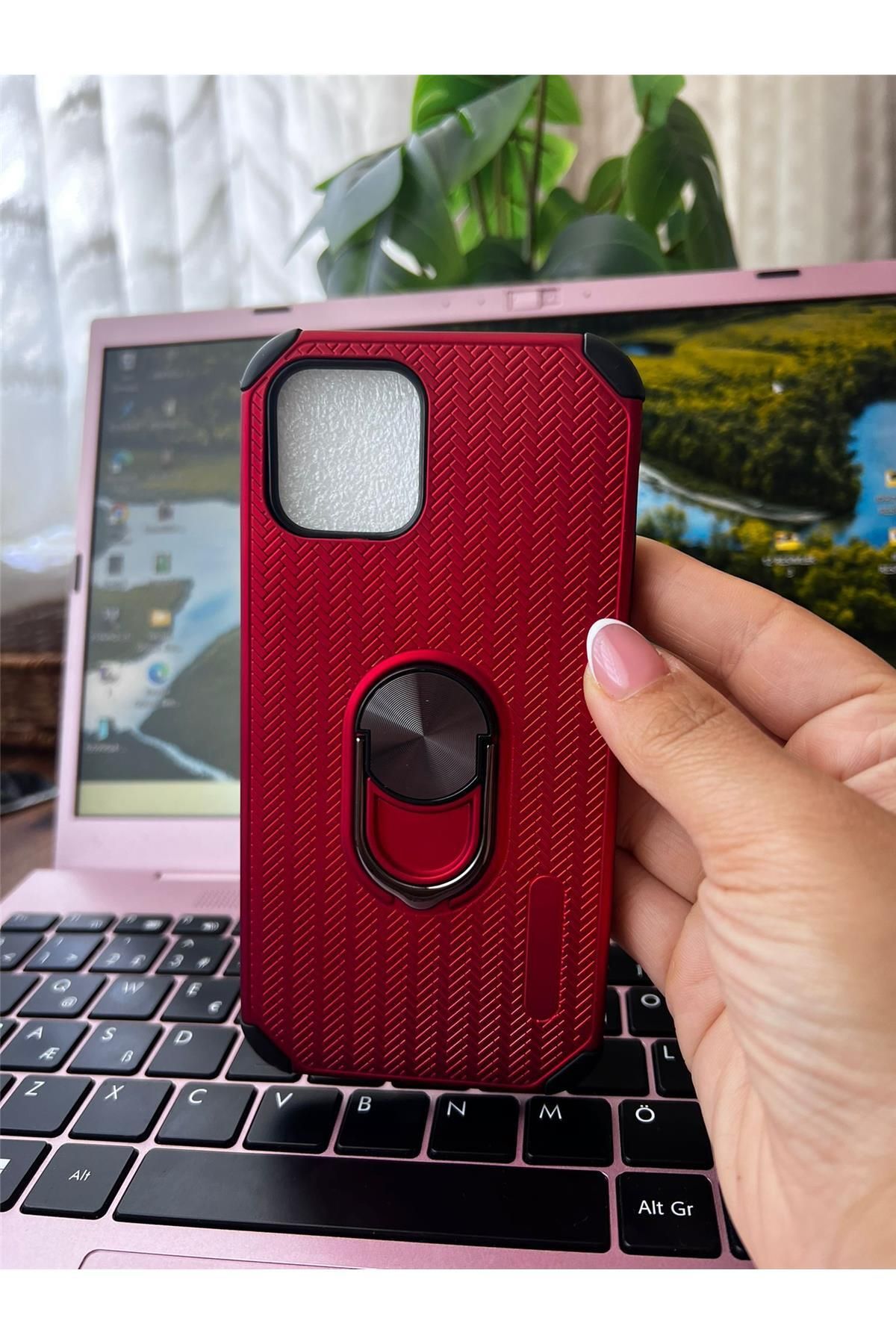 Amorix ARMORİX IPHONE 12/12 PRO UYUMLU YÜZÜKLÜ YÜKSEK KORUYUCULU KILIF