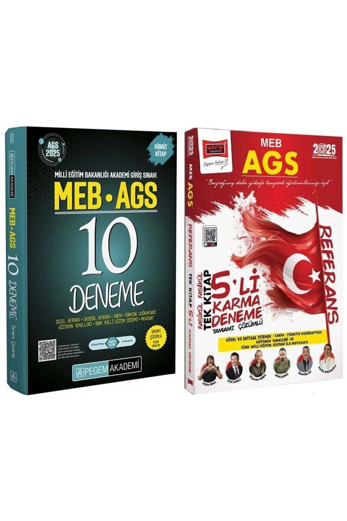 Makro Kitabevi Yayınları Pegem + Yargı 2025 Baskı MEB-AGS Tüm Dersler 10+5 Deneme 2 li Set