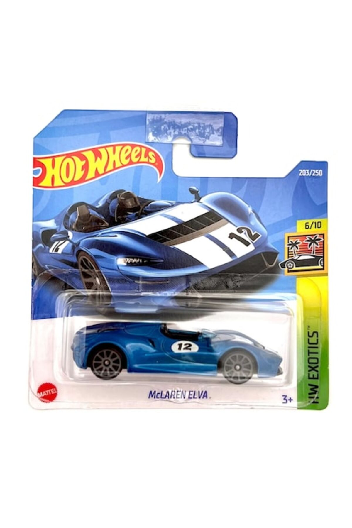 Masinuta Metalica Hot Wheels, McLAREN Elva, Albastru, 1:64