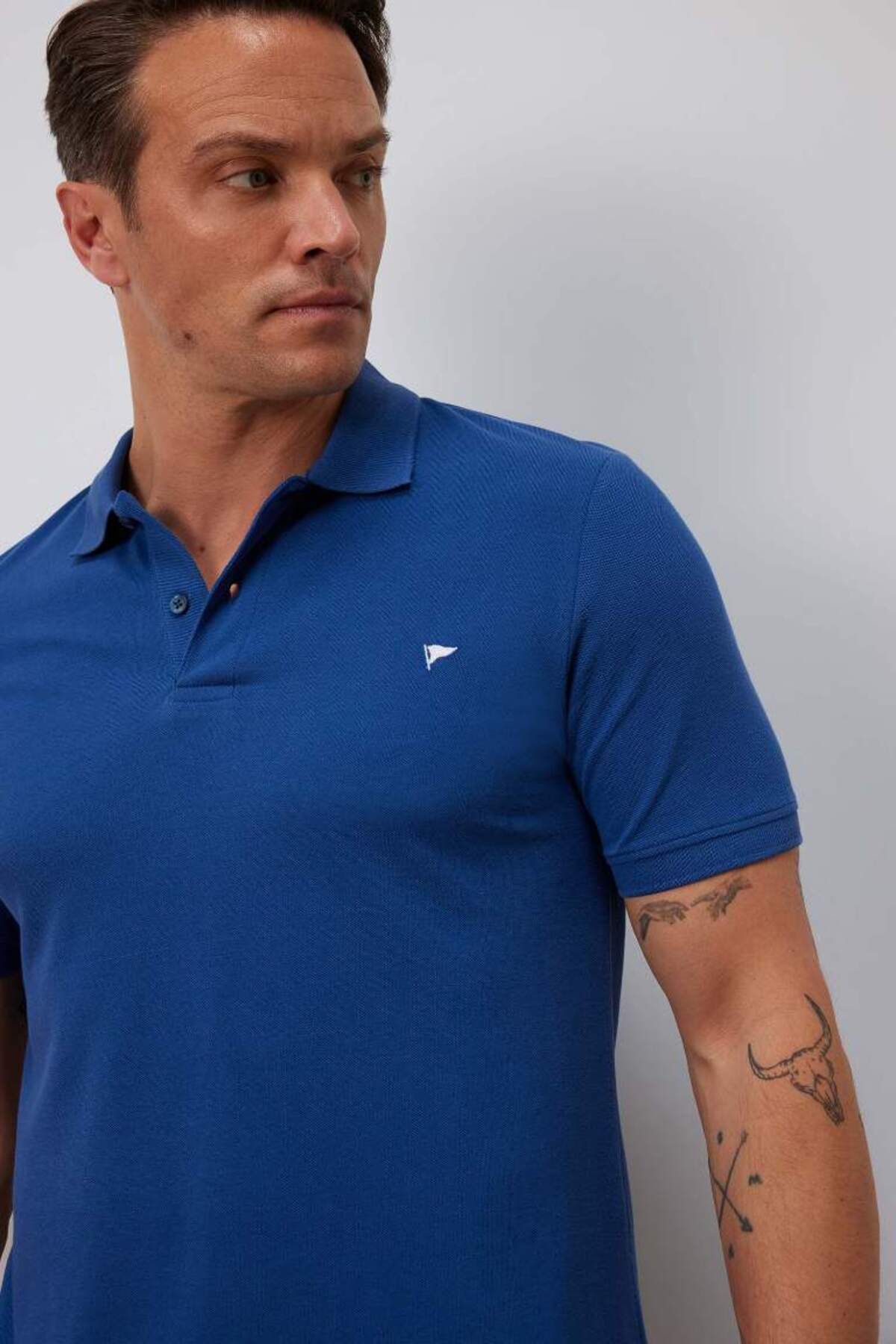 DeFacto Yeni Sezon %100 Pamuk Slim Fit Dar Kesim Kısa Kollu Polo Tişört