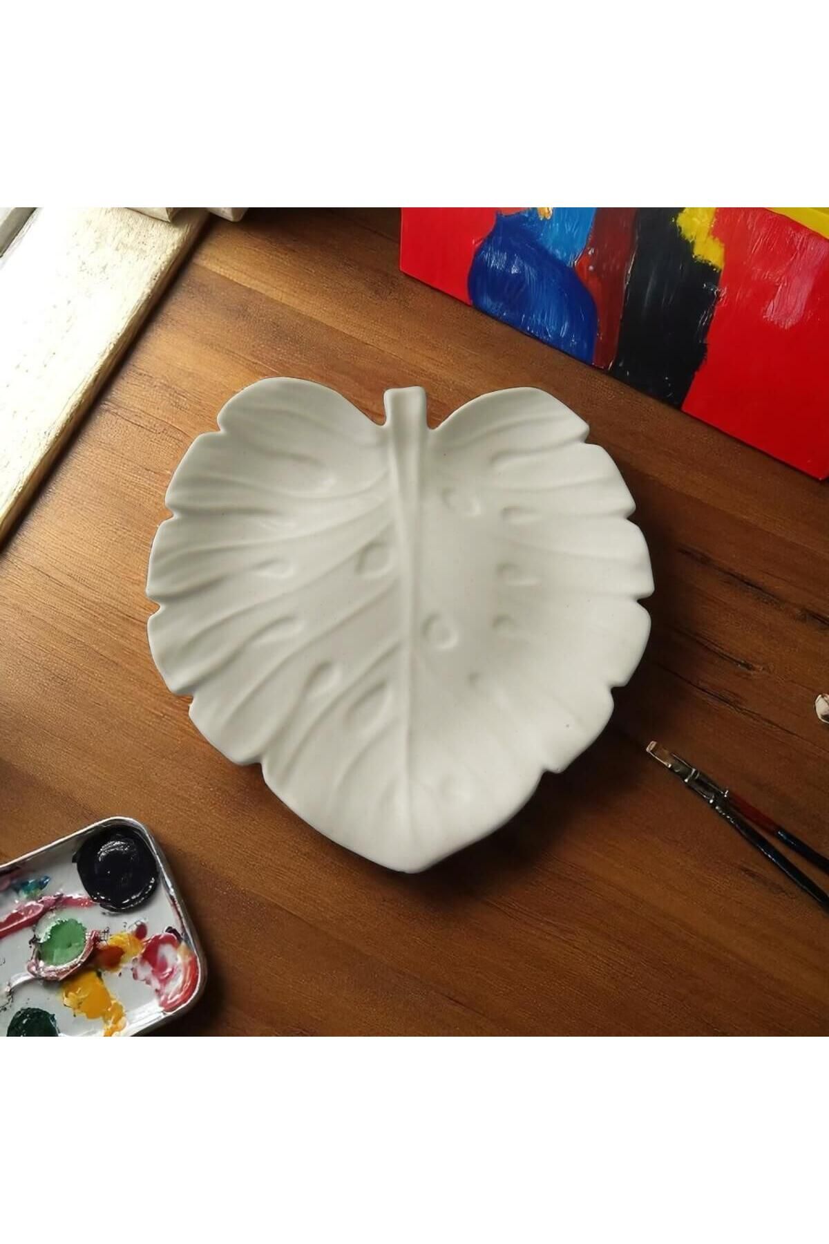 asilglow Yaprak Görünümlü Dekoratif Tabak & kase
