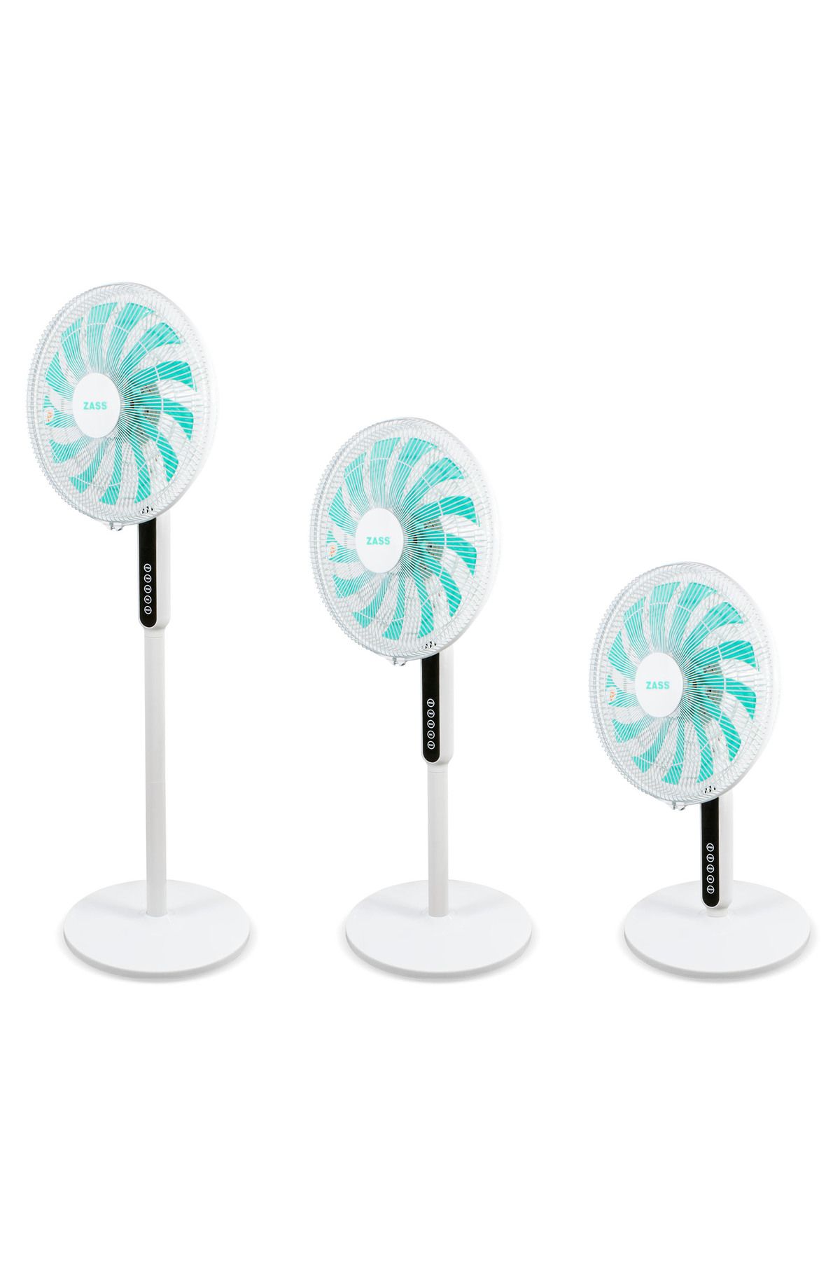Zass-Fan with adjustable foot and remote control Zass ZFTRA 1609, 55 W, 3 speed,Timer, touch panel LED 6