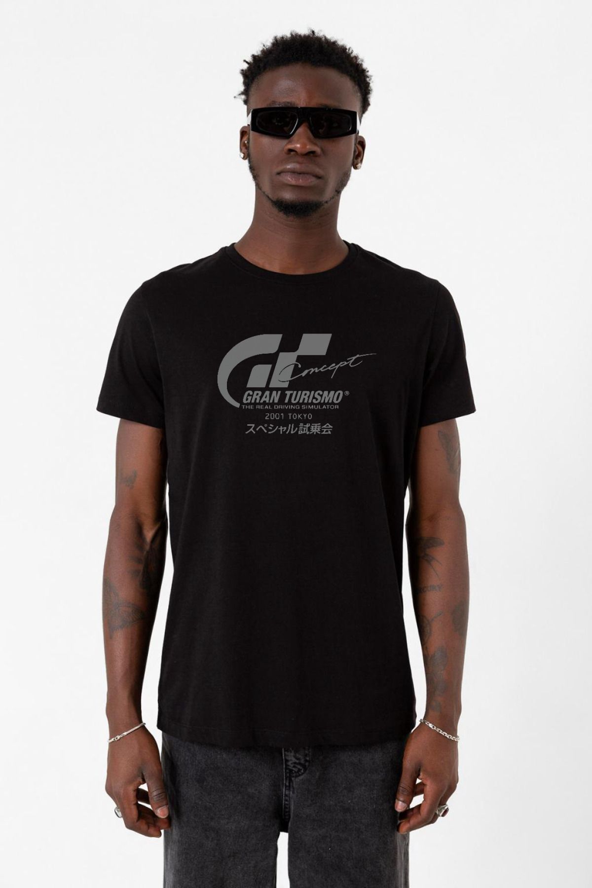Tshirthane Gran Turismo Concept Siyah Erkek Tshirt