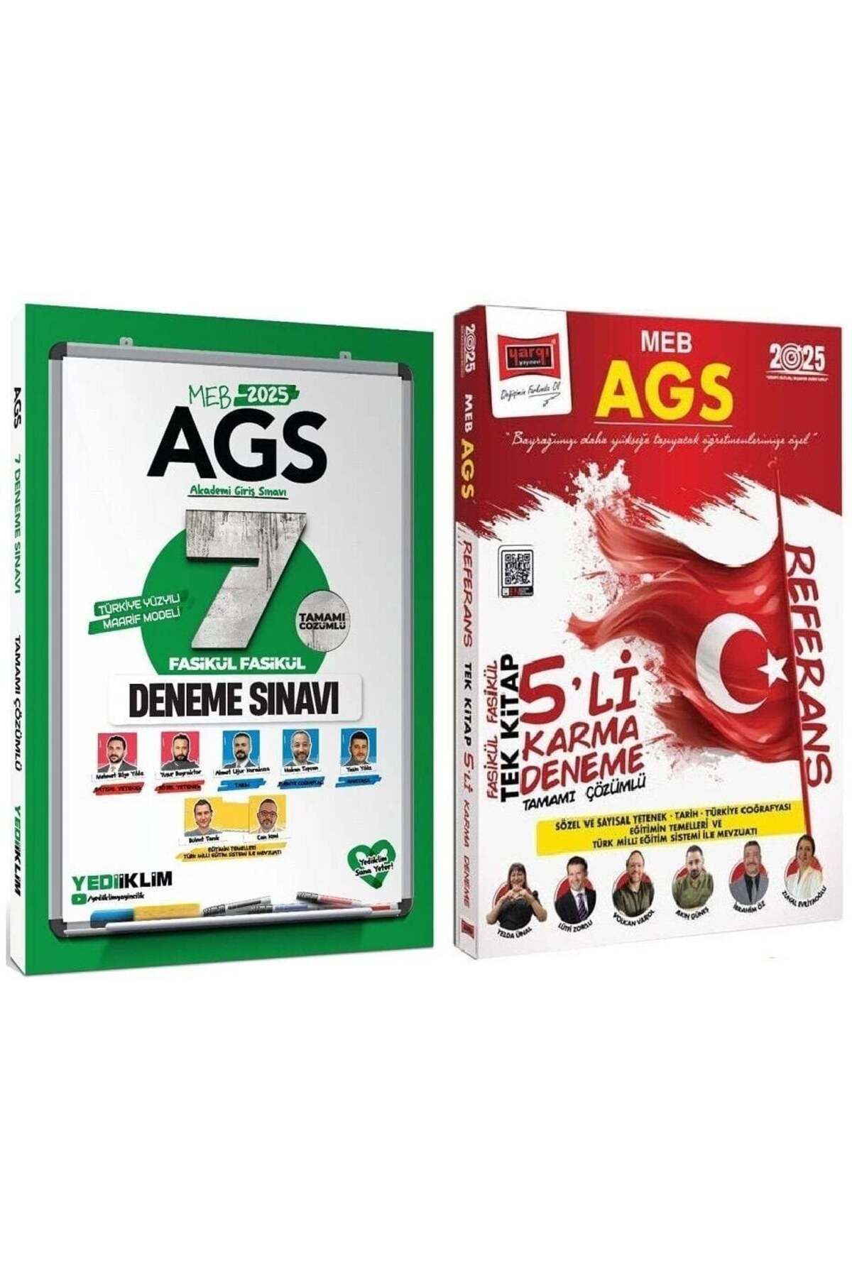 Garantör Akademi Yediiklim + Yargı 2025 Bas. MEB-AGS Tüm Dersler 7+5 Deneme 2 li Set