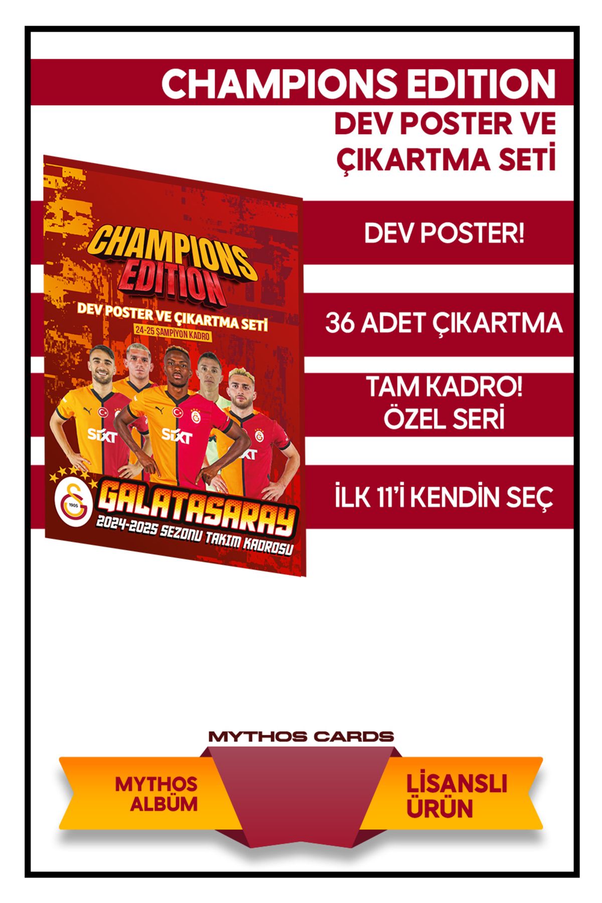 Galatasaray 2024-25 CHAMPİONS EDİTİON POSTER