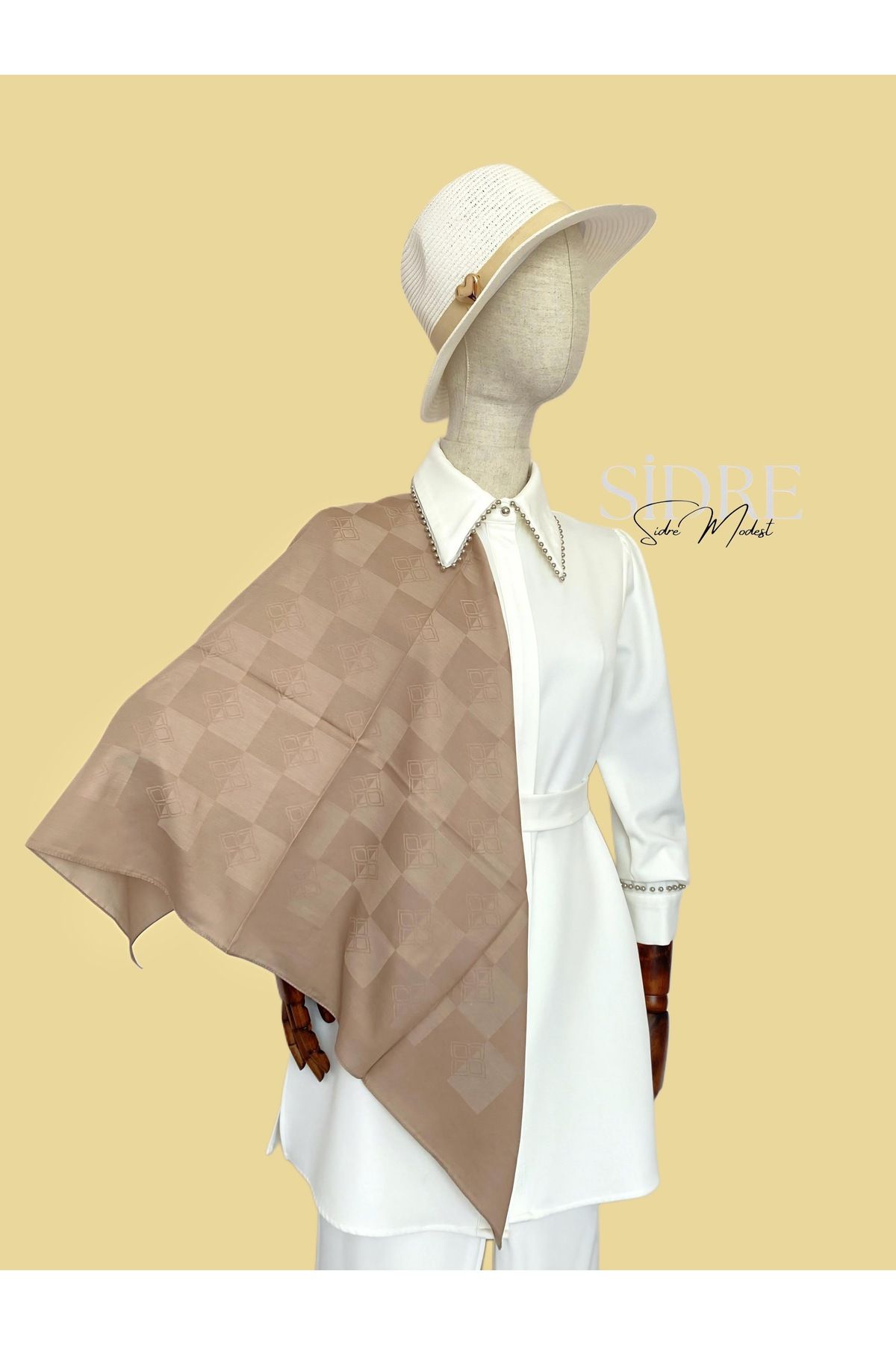 SİDRE MODEST Soft Kapuçino Rengi Eşarp