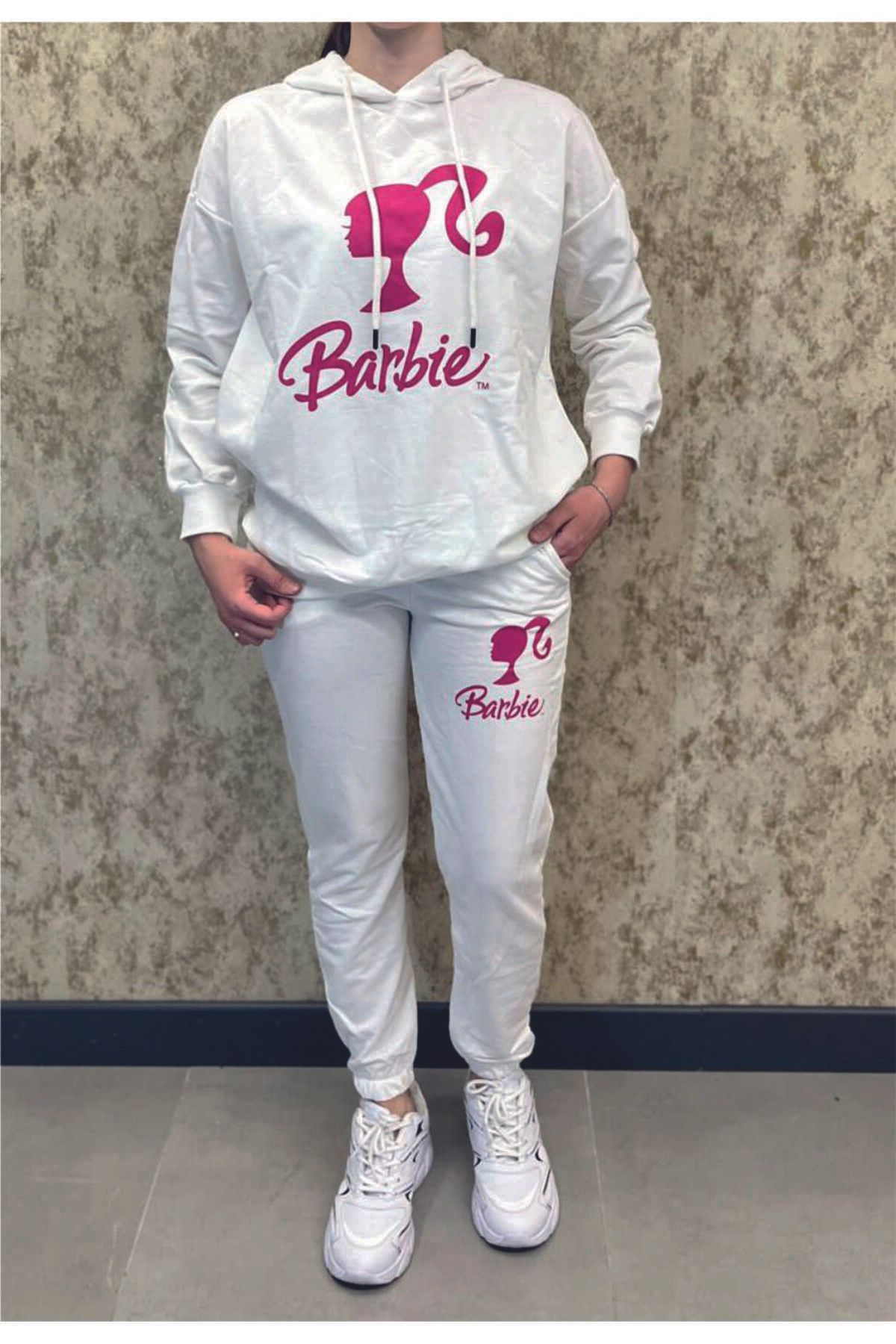 MAK Barby Eşofman Takım Kapşonlu Beyaz