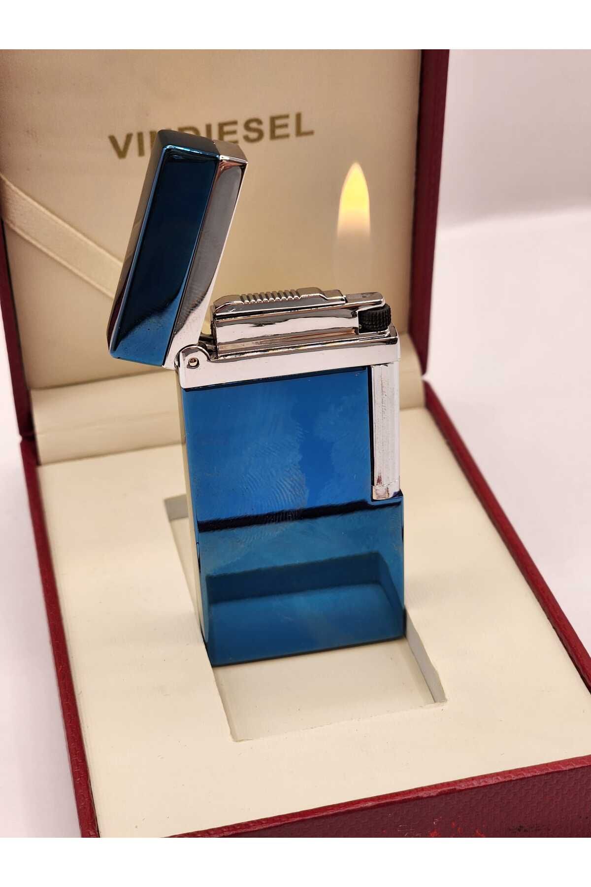 Atheris Gift VN ÇAKMAK MENTEŞELİ GAZLI PARLAK MAVİ ÇAKMAK