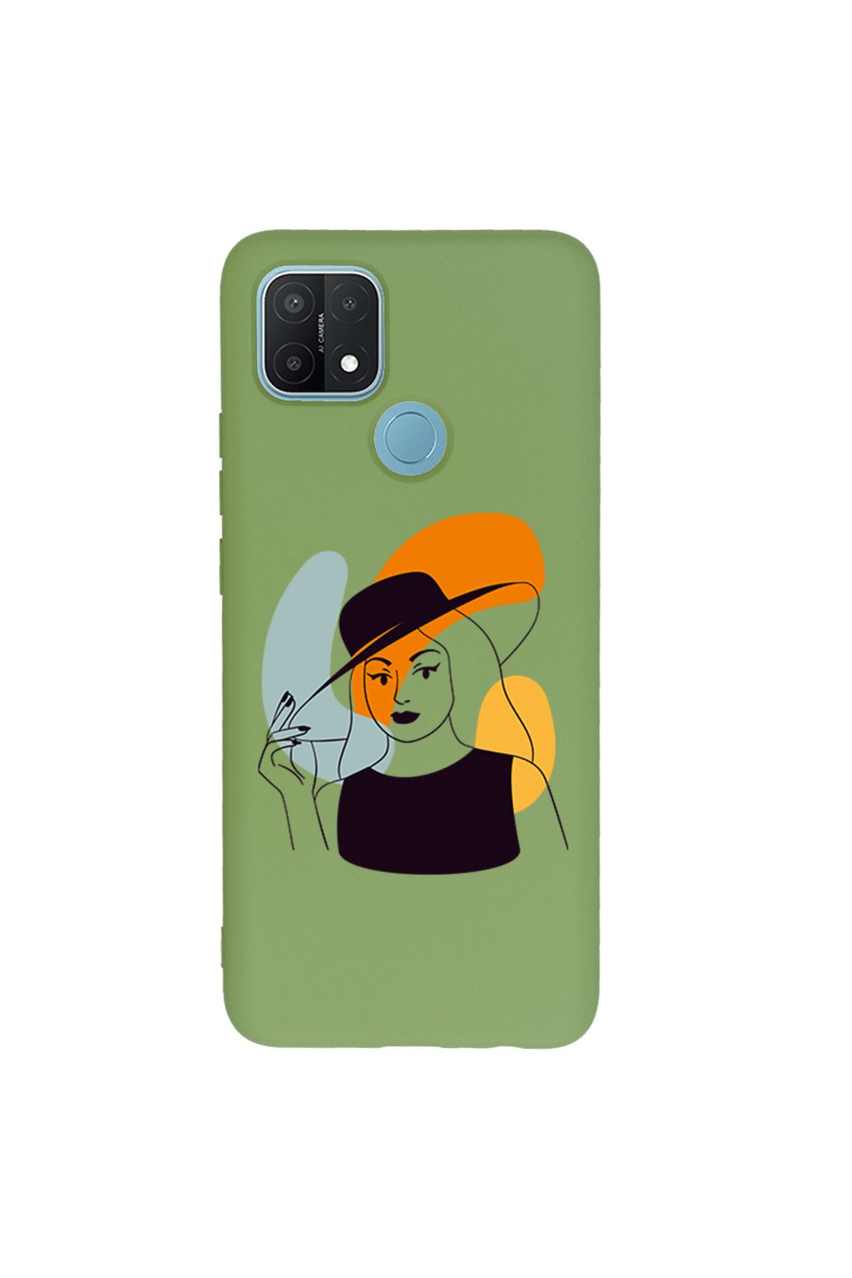 Royaleks Oppo A15 Lansman Kılıf - Art Woman 4