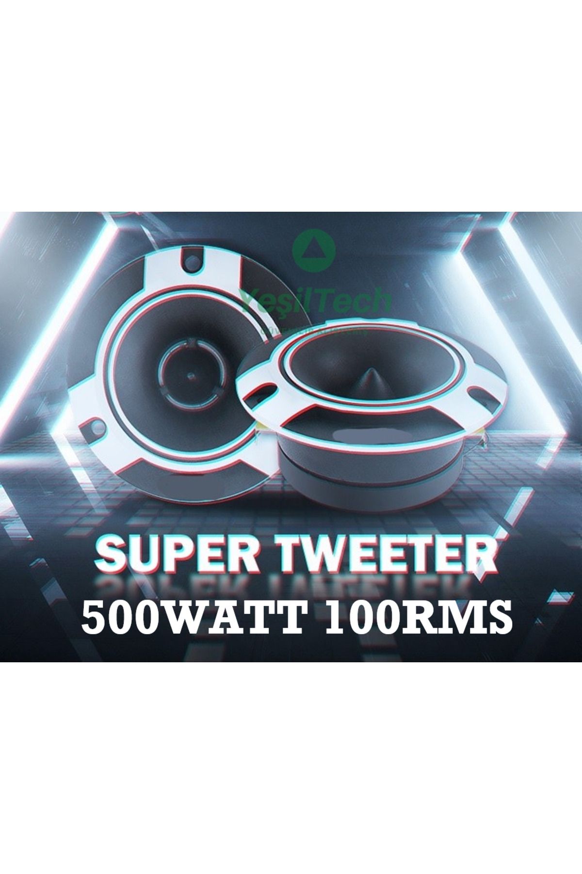 EXVOL WONDEX DOOM TWEETER 10CM 500WATT 100RMS KALIN MIKNATISLI 1. KALİTE PROFESYONEL (1 ÇİFT)GRİ